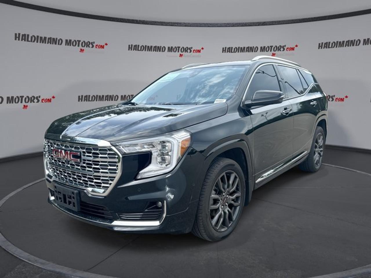 // ACCIDENT FREE!! //<br /><br />Finished in Black with a Beige interior, this used 2024 GMC Terrain Denali AWD is a premium compact SUV that blends upscale comfort with everyday practicality. It has 53,166 km, a 1.5-litre gas engine, automatic transmission, and four-door versatility for life in Cayuga and beyond.<br /><br />This 2024 GMC Terrain Denali AWD stands out with sought-after features that make daily driving easier and more enjoyable. You get a 360-degree camera, ventilated front seats, a panoramic sunroof, navigation, adaptive cruise control, and confident all-wheel drive for changing Ontario road conditions.<br /><br />FEATURES OF THE Terrain Denali AWD | No Accidents | 360 Camera | Ventilated Seats | Panoramic Roof<br />   Denali trim adds premium design details<br />   Panoramic sunroof brings in more light<br />   Ventilated front seats boost summer comfort<br />   360-degree camera aids close manoeuvres<br /><br />ADVANCED SAFETY FEATURES<br />   360-degree camera helps with tight parking<br />   Lane departure warning adds driving confidence<br />   Blind spot monitor supports safer lane changes<br />   Anti-lock braking system boosts control<br /><br />PERFORMANCE AND EFFICIENCY<br />   1.5-litre gas engine balances daily efficiency<br />   All-wheel drive adds year-round traction<br />   Automatic transmission delivers smooth shifting<br />   Stability control supports composed road manners<br /><br />COMFORT AND CONVENIENCE<br />   Ventilated front seats help on hot days<br />   Heated front and rear seats included<br />   Dual-zone climate control keeps comfort balanced<br />   Power liftgate simplifies cargo area access<br /><br />TECHNONOLGY AND CONNECTIVITY<br />   Apple CarPlay keeps apps within reach<br />   Android Auto adds easy smartphone access<br />   Navigation system helps guide every trip<br />   Bluetooth integration supports hands-free communication<br /><br />CARGO SPACE<br />   Rear cargo area suits daily errands<br />   Rear trunk access makes loading simpler<br />   Four-door layout improves passenger entry ease<br />   Spare tire adds practical roadside support<br /><br />AWARDS & RECOGNITIONS<br />   Top Safety Pick, Insurance Institute for Highway Safety, 2024<br /><br />WHAT OTHER OWNERS LIKE<br />   Comfortable ride for commuting and travel<br />   Easy-to-use infotainment and phone integration<br />   Useful cargo room for daily needs<br />   Confident all-wheel drive in poor weather<br /><br />Inside, this 2024 GMC Terrain Denali AWD offers a refined cabin with thoughtful comfort features. Memory seats, driver and passenger lumbar support, a heated steering wheel, automatic climate control, and an auto-dimming rearview mirror all help create a relaxed and polished driving experience.<br /><br />Technology is a major highlight in this 2024 GMC Terrain Denali AWD. The head-up display helps keep key information in view, while HD Radio, satellite radio, Wi-Fi hotspot capability, and steering wheel audio controls make every trip more connected, informed, and entertaining.<br /><br />This GMC also brings practical details that owners appreciate every day. Heated mirrors, power windows, power mirrors, tinted windows, push-button start, remote starter, remote trunk release, automatic headlights, and rear window defroster all add ease to busy mornings and changing weather.<br /><br />For added peace of mind, this accident-free SUV is equipped with key safety and driver-assist features. Driver and passenger airbags, side impact airbags, head side airbags, a passenger airbag sensor, tire pressure monitoring, turn signal mirrors, and adaptive cruise control help support safer travel.<br /><br />With premium Denali character, useful technology, and all-weather capability, this 2024 GMC Terrain Denali AWD is a smart choice for drivers who want comfort, confidence, and versatility in one well-equipped package. It is ready to elevate your daily drive at Haldimand Motors Ltd. in Cayuga.<br /><br />This 2024 GMC Terrain Denali AWD | No Accidents | 360 Camera | Ventilated Seats | Panoramic Roof VIN is: 3GKALXEG5RL133190.<br /><br />WHY CHOOSE US? <br /><br />Honest & Transparent Buying Experience: Weve been a trusted name in business since 1984.<br /><br />STRAIGHTFORWARD PRICING:<br />Our Advertised Price Includes:<br />>>Safety Certification (No separate fee!)<br />>>30-Day 100% Mechanical Warranty<br />>>FREE Carfax History Report.<br />>>No upcharge for paying cash.<br />(Prices Exclude HST and Licensing Fees only.)<br /><br />>>Browse 300+ vehicles all in ONE LOCATION<br /><br />EASY FINANCING: Great rates & open loans<br /><br />WE BUY CARS: Get Top Dollar for your trade-in, or sell us your vehicle for CASH! Even if you dont buy from us!<br /><br />STOP BY TODAY<br />Treat yourself - stop by Haldimand Motors Ltd. located at 42 Talbot St E, Cayuga, ON N0A 1E0 to make this car yours today!<br /><br />https://www.haldimandmotors.com/used/stock-460897.html