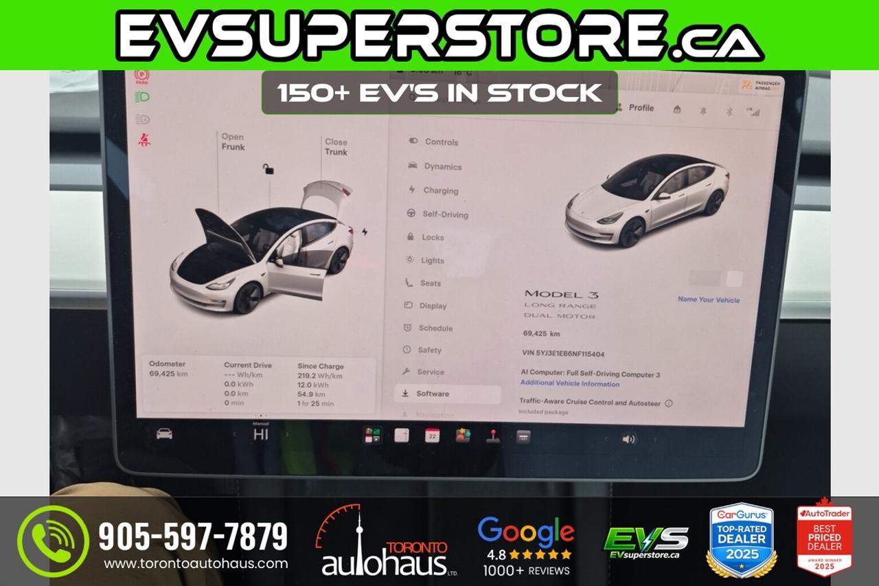 2022 Tesla Model 3 LR AWD I WHITE INT. I EVsuperstore.ca Photo