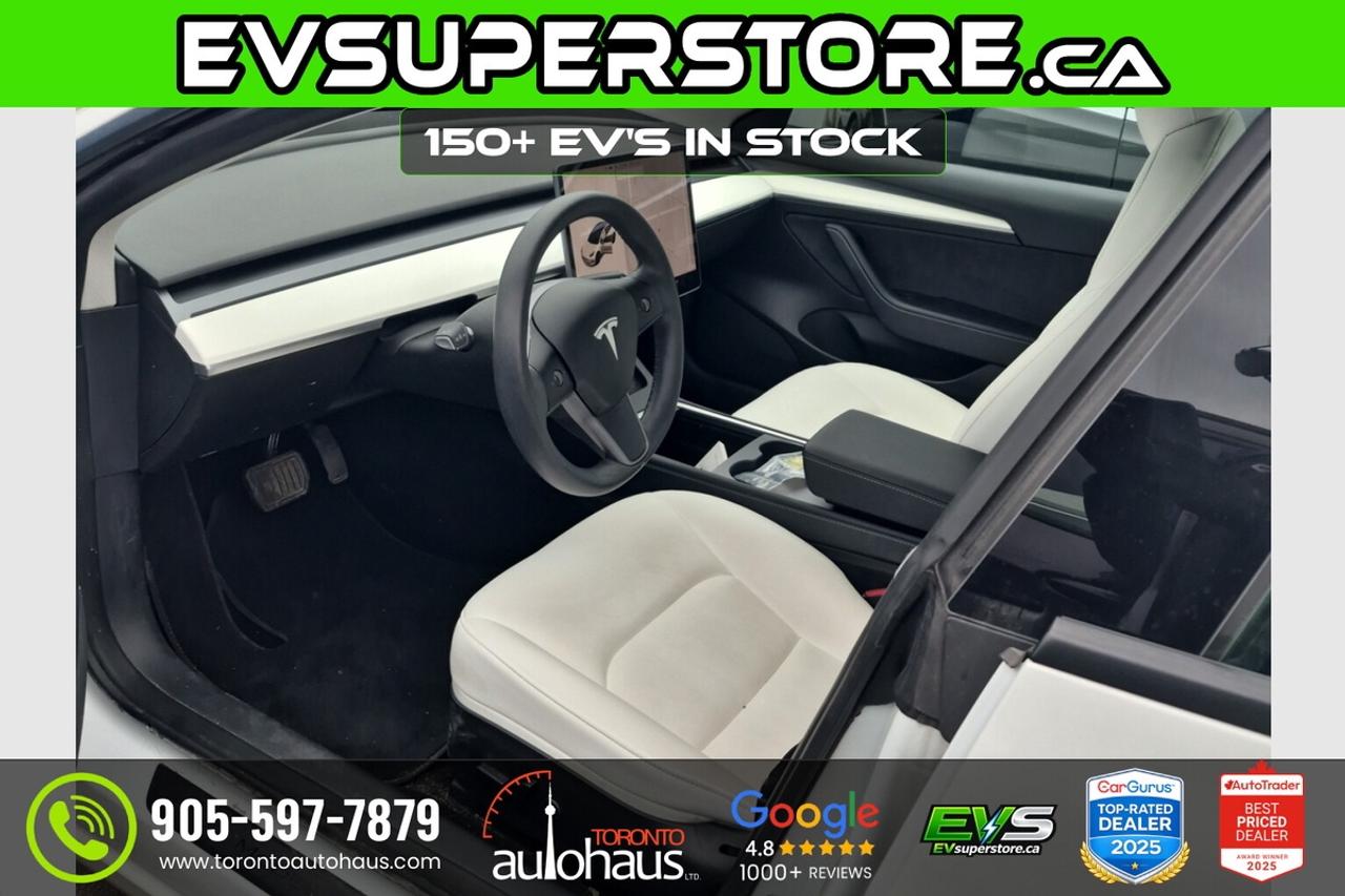 2022 Tesla Model 3 LR AWD I WHITE INT. I EVsuperstore.ca Photo