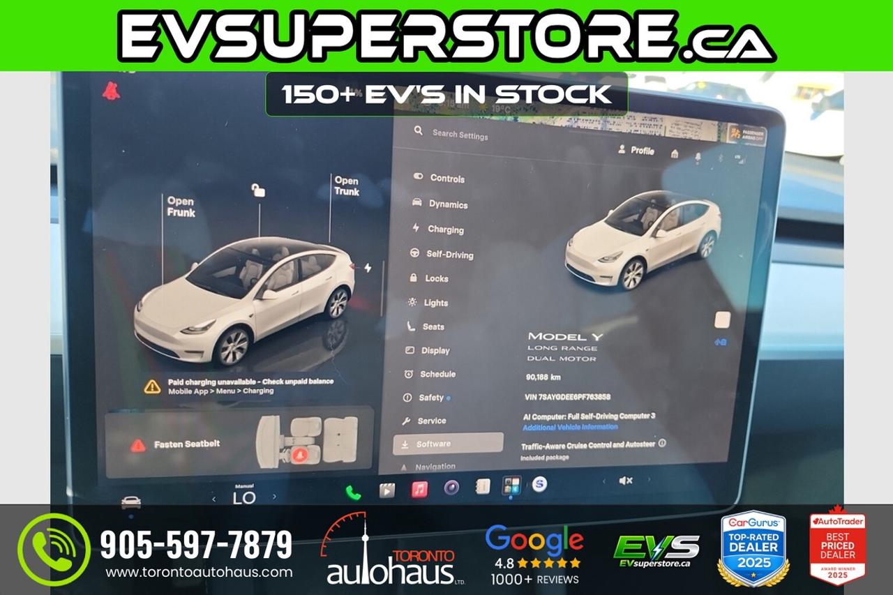 2023 Tesla Model Y LR AWD I WHITE INTERION AT EVSUPERSTORE.CA Photo