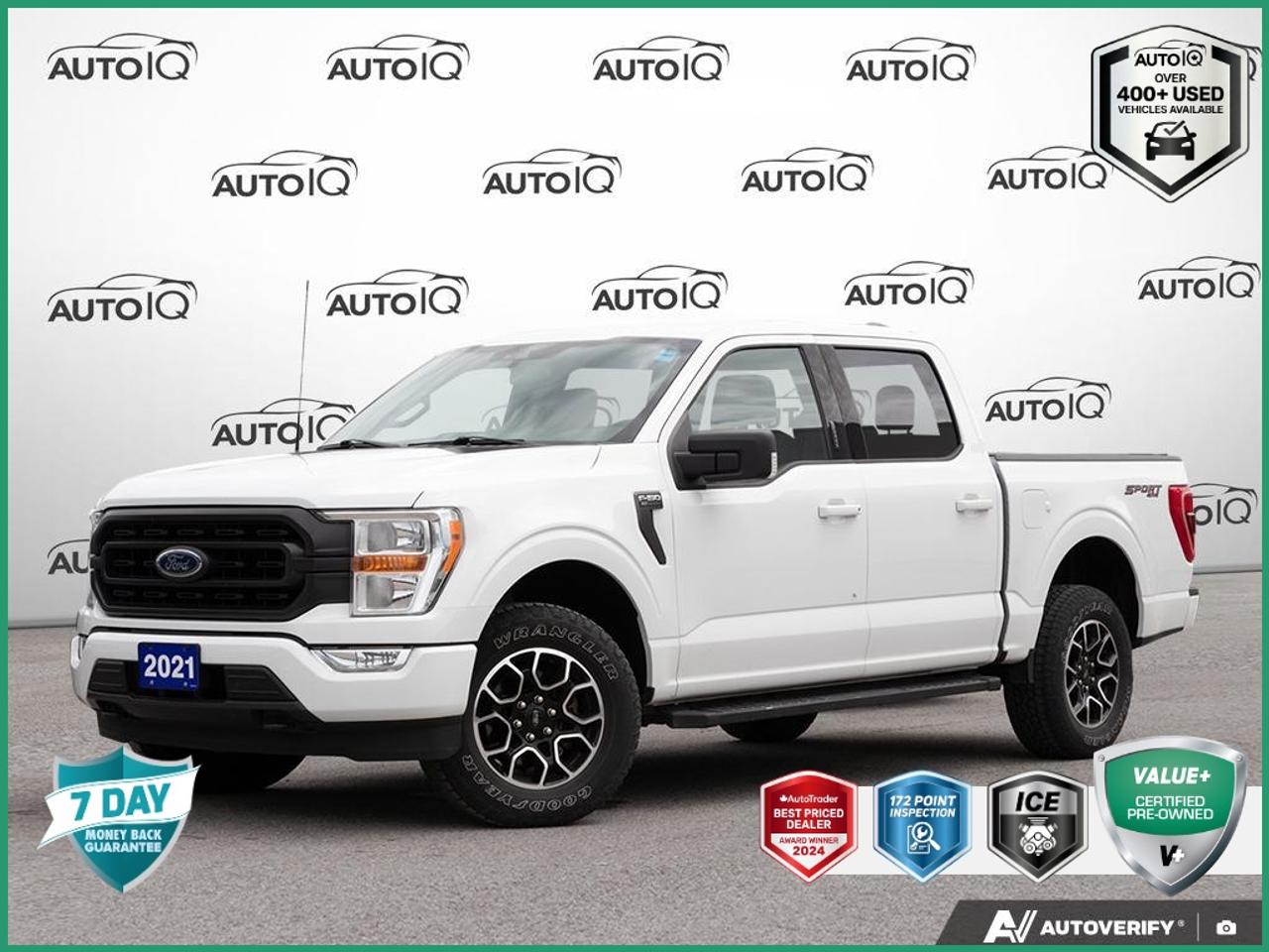 Odometer is 9190 kilometers below market average!<br><br>4WD, 4-Wheel Disc Brakes, ABS brakes, Air Conditioning, Auto High-beam Headlights, Block heater, Brake assist, Class IV Trailer Hitch Receiver, Delay-off headlights, Dual front impact airbags, Dual front side impact airbags, Electronic Stability Control, Emergency communication system: SYNC 4 911 Assist, Exterior Parking Camera Rear, Front anti-roll bar, Front wheel independent suspension, Fully automatic headlights, GVWR: 2,994 kg (6,600 lb) Payload Package, Low tire pressure warning, Occupant sensing airbag, Outside temperature display, Overhead airbag, Panic alarm, Power steering, Power windows, Pro Trailer Backup Assist, Radio data system, Remote keyless entry, Security system, Speed-sensing steering, Split folding rear seat, Steering wheel mounted audio controls, Traction control, Variably intermittent wipers.<br><br>Oxford White<br>2021 Ford F-150 XLT<br>4D SuperCrew<br>2.7L V6 EcoBoost 10-Speed Automatic<br>4WD<br><br>Awards:<br>  * NACTOY 2021 North American Truck of the Year<p> </p>

<h4>VALUE+ CERTIFIED PRE-OWNED VEHICLE</h4>

<p>
- 36-point Provincial Safety Inspection<br>
- 172-point inspection combined mechanical, aesthetic, functional inspection including a vehicle report card<br>
- Warranty: 30 Days or 1500 KMS on mechanical safety-related items and extended plans are available<br>
- Complimentary CARFAX Vehicle History Report<br>
- 2X Provincial safety standard for tire tread depth<br>
- 2X Provincial safety standard for brake pad thickness<br>
- 7 Day Money Back Guarantee*<br>
- Market Value Report provided<br>
- Complimentary 3 months SIRIUS XM satellite radio subscription on equipped vehicles<br>
- Complimentary wash and vacuum<br>
- Vehicle scanned for open recall notifications from manufacturer
</p>

<p>SPECIAL NOTE: This vehicle is reserved for AutoIQs retail customers only. Please, No dealer calls. Errors & omissions excepted.</p>

<p>*As-traded, specialty or high-performance vehicles are excluded from the 7-Day Money Back Guarantee Program (including, but not limited to Ford Shelby, Ford mustang GT, Ford Raptor, Chevrolet Corvette, Camaro 2SS, Camaro ZL1, V-Series Cadillac, Dodge/Jeep SRT, Hyundai N Line, all electric models)</p>