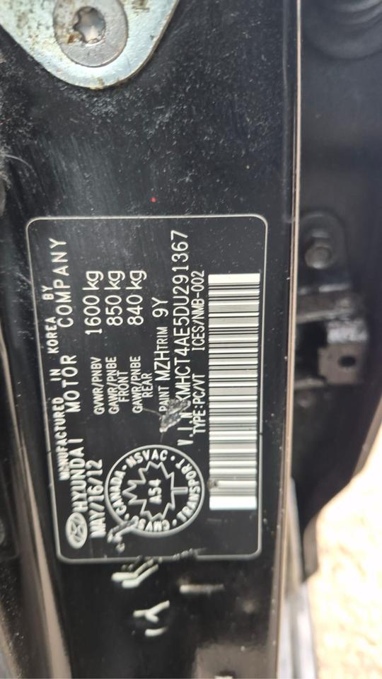 2013 Hyundai Accent GL, AUTO, SEDAN, ONLY 149KMS, 61 SERVICE RECORDS Photo