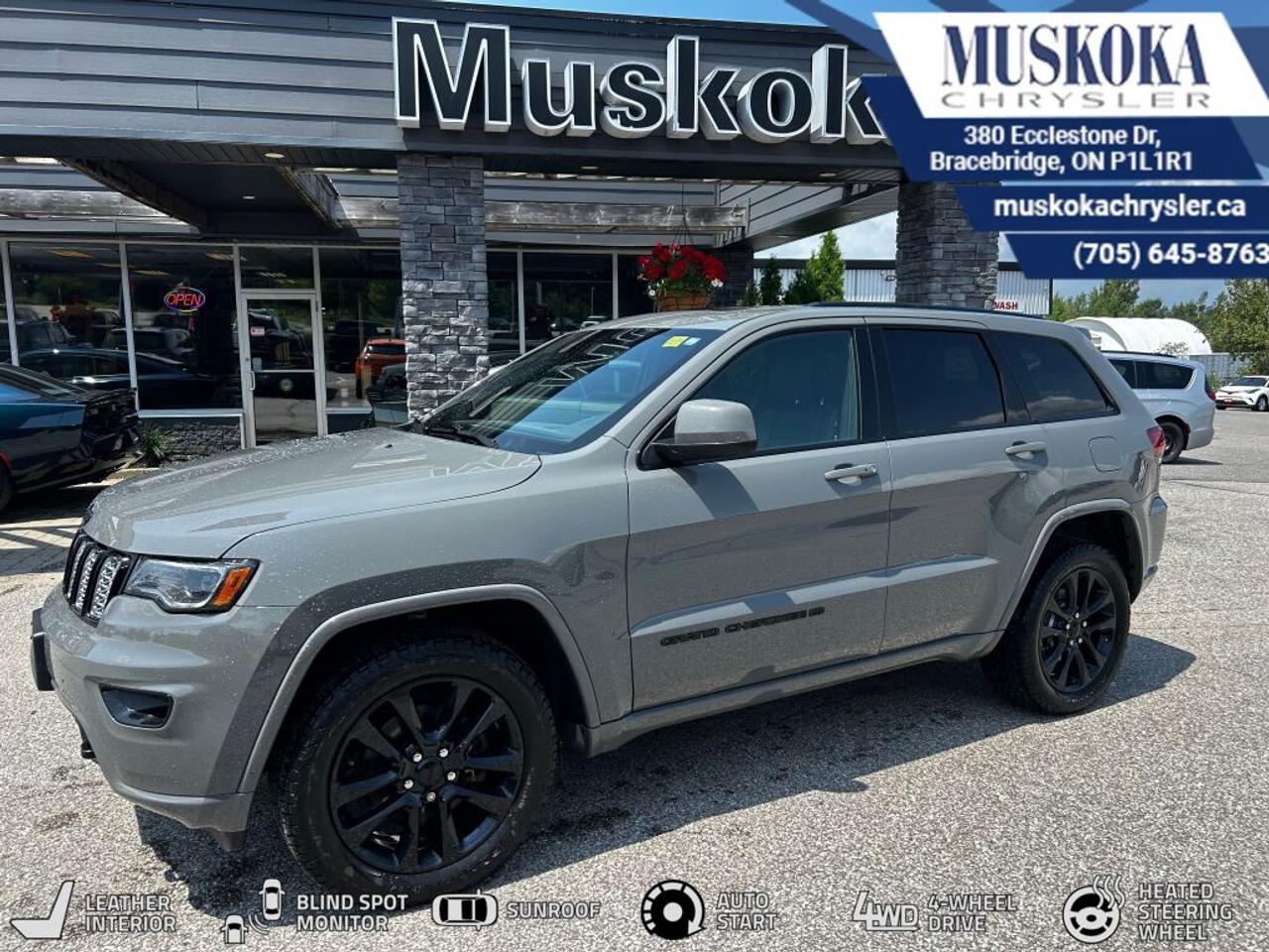 This JEEP GRAND CHEROKEE WK ALTITUDE, with a V6 Cylinder Engine engine, features a TRANSMISSION: 8-SPEED TORQUEFLITE AUTOMATIC transmission, and generates 9.6 highway/12.7 city L/100km. Find this vehicle with only 59049 kilometers!  JEEP GRAND CHEROKEE WK ALTITUDE Options: This JEEP GRAND CHEROKEE WK ALTITUDE offers a multitude of options. Technology options include: Voice Activated Dual Zone Front Automatic Air Conditioning, Voice Recorder, 2 LCD Monitors In The Front, HD Radio, MP3 Capability.  Safety options include Speed Sensitive Rain Detecting Variable Intermittent Wipers, Airbag Occupancy Sensor, Curtain 1st And 2nd Row Airbags, Driver Knee Airbag, Dual Stage Driver And Passenger Front Airbags.  Visit Us: Find this JEEP GRAND CHEROKEE WK ALTITUDE at Muskoka Chrysler today. We are conveniently located at 380 Ecclestone Dr Bracebridge ON P1L1R1. Muskoka Chrysler has been serving our local community for over 40 years. We take pride in giving back to the community while providing the best customer service. We appreciate each and opportunity we have to serve you, not as a customer but as a friend