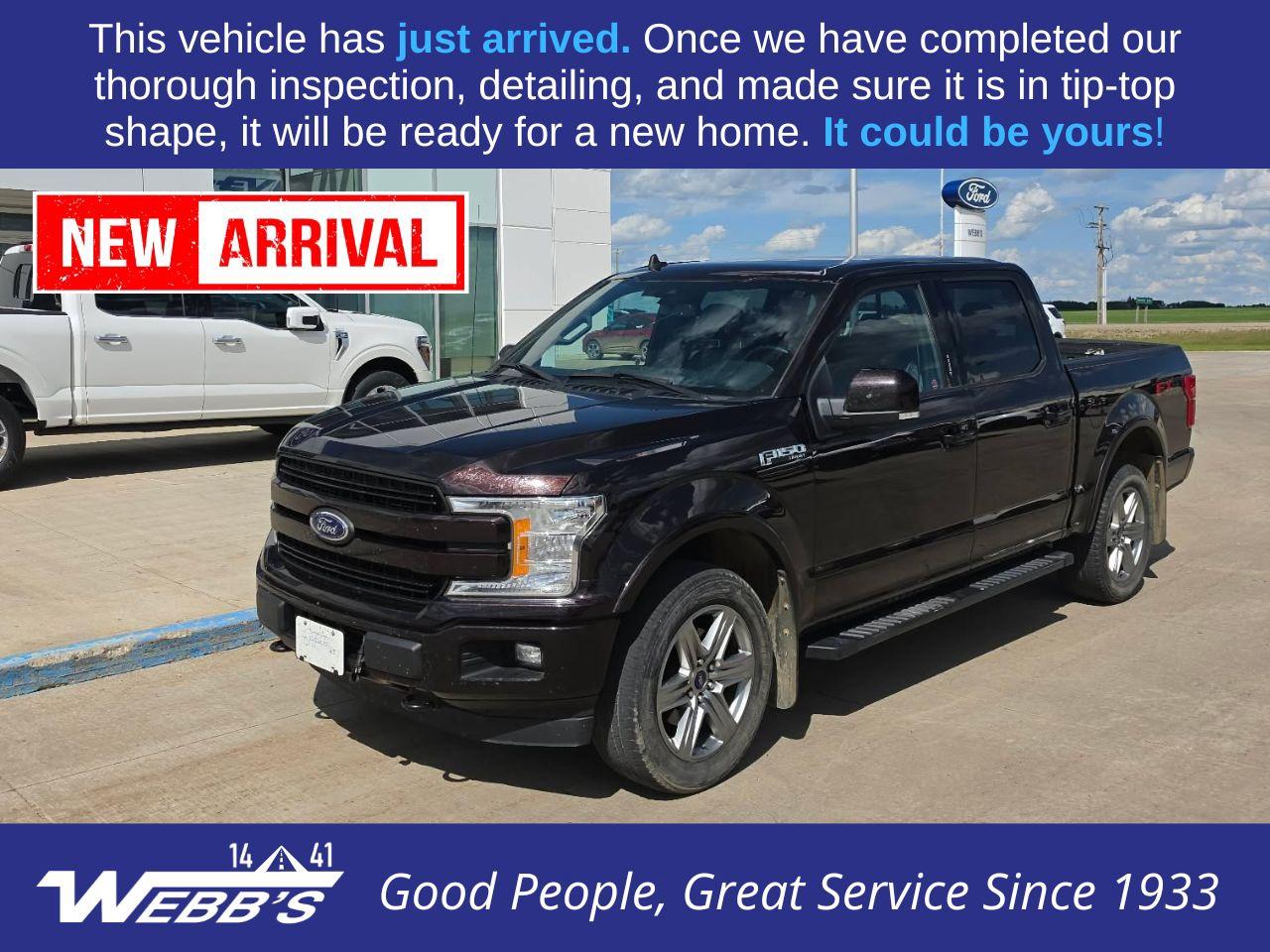 <p>Get ready to experience the ultimate in capability and comfort with this exceptional used 2019 Ford F-150 Lariat 4WD SuperCrew, now available at Webbs 1441. This isnt just a truck; its a powerful and versatile machine built to handle whatever your life throws at it, from demanding workdays to weekend adventures. With its rugged 4-wheel drive system and spacious SuperCrew cabin, youll have the space and the confidence to tackle any terrain or haul any load with ease. The Lariat trim elevates your driving experience with a premium feel and a host of advanced features designed for your convenience and enjoyment.</p><p>&nbsp;</p><p>This 2019 F-150 Lariat has been meticulously maintained and has just 98,500 kilometers on the odometer, offering you plenty of reliable miles ahead. Whether youre looking for a dependable workhorse for your business, a capable partner for your outdoor pursuits, or simply a comfortable and commanding presence on the road, this F-150 is ready to impress. Come down to Webbs 1441 and discover why the Ford F-150 is Canadas best-selling truck, and why this Lariat model is the perfect choice for you.</p><p>&nbsp;</p><p>Here are five features that truly make this 2019 Ford F-150 Lariat shine:</p><p><br><br></p><ul><li><strong>Lariat Luxury Interior:</strong> Step into a cabin that redefines truck comfort with premium leather-trimmed seats, heated and ventilated front seats, and a sophisticated design that makes every drive a pleasure.</li></ul><p>&nbsp;</p><ul><li><strong>Powerful 4-Wheel Drive System:</strong> Conquer any road condition or off-road trail with confidence thanks to the robust 4WD system, providing superior traction and control when you need it most.</li></ul><p>&nbsp;</p><ul><li><strong>Spacious SuperCrew Cab:</strong> Enjoy ample legroom and headroom for all passengers in the four-door SuperCrew configuration, making it ideal for families or crew transport.</li></ul><p>&nbsp;</p><ul><li><strong>Versatile 5.5 Box:</strong> The perfectly sized 5.5-foot box offers excellent cargo capacity for your gear, tools, or weekend project supplies, without compromising maneuverability.</li></ul><p>&nbsp;</p><ul><li><strong>Advanced Technology Integration:</strong> Stay connected and entertained with the intuitive infotainment system, featuring smartphone integration and a suite of driver-assist technologies designed to enhance safety and convenience.</li></ul><p><br><br></p><p><strong><em>Powered by AutoIntelligence&trade;</em></strong></p><p>&nbsp;</p><p>Powered by AutoIntelligence&trade;</p><p>&nbsp;</p>