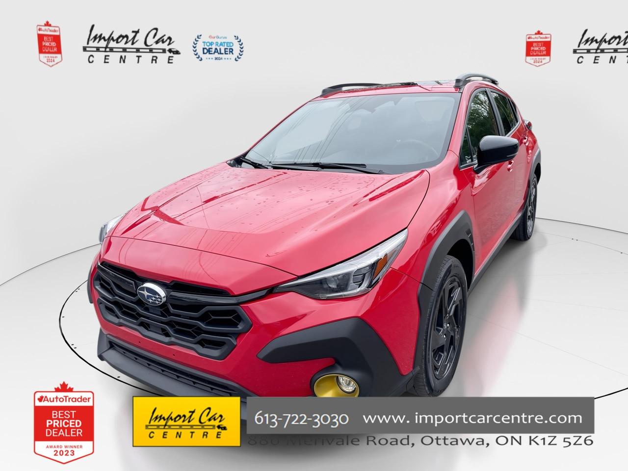 Used 2024 Subaru XV Crosstrek Onyx ONYX, EYSIGHT, 182 HP, ROOF, HTD.SEATS, BK.CA for sale in Ottawa, ON