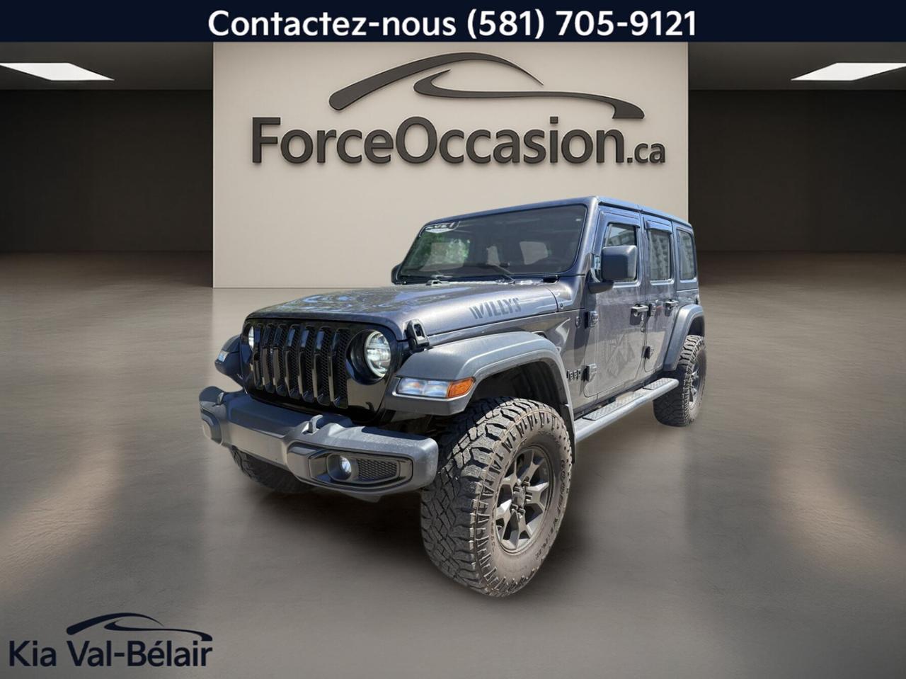 Used 2021 Jeep Wrangler UNLIMITED WILLYS * 4X4 * V6 * CAMÉRA * CARPLAY * VOLANT CHAUFF * for sale in Québec, QC