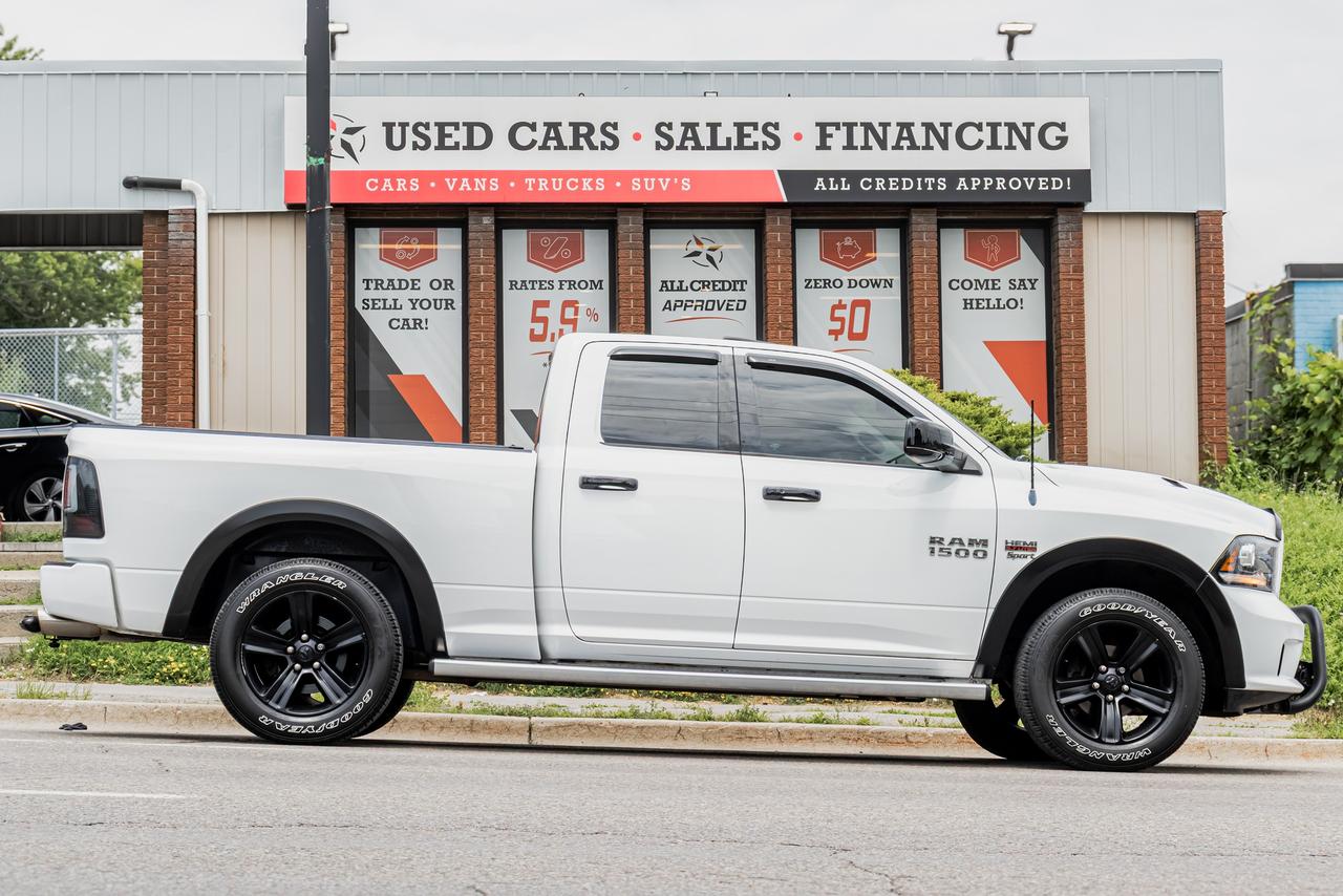 <p><strong>Welcome and thank you for considering True North Automobiles!</strong> <br><br>We accept all trade-ins and offer financing at competitive interest rates, on approved credit! Get started by submitting a credit application on our website and our team will work to get you approved as quickly as possible! For additional peace of mind, please ask about extended warranty and GAP programs. Looking to sell your car? Get fair market pricing when you sell directly to us!<br><br><strong>Key Features:</strong><br>Bright White Clearcoat Exterior on Black Leather Interior, 5.7 L Hemi, 4 x 4 Drivetrain, Quad Cab, Power Sunroof, Aftermarket Infotainment System w/ Apple CarPlay & Android Auto, Front Facing & Reverse Cameras, Air Suspension, Running Boards, Alloy Wheels w/ New Goodyear Wrangler Tires, Hard Folding Tonneau Cover, Spray-in Bedliner, Bull Bar, Heated & Ventilated Front Seats, Heated Steering Wheel, Cruise Control, and so much more! Local 1 Owner truck that has been well kept and cared for. Dont wait! Call this one yours because you will not find a cleaner one.&nbsp;<br><br><strong>Relax & Take It Easy:</strong><br>We aim to keep the buying process simple, transparent, and pressure-free. If youre unsure about the process or have any questions, one of our experienced associates would be happy to help. As per OMVICs guidelines and required wording: This vehicle is advertised as unfit, not drivable, and not certified. <strong>Certification is available for $995 and includes a 36-day dealer guarantee.</strong> Certification is optional and is not included in the advertised cash price. The advertised price reflects the cash purchase price, plus HST & licensing. Financing is available. For financed purchases, a documentation fee applies. Please visit our website for the Carfax Canada report, and further vehicle information. Earning your trust is our top priority; earning your business is a bonus.&nbsp;<br><br><strong>True North Automobiles</strong><br>184 King St W, Oshawa, ON L1J 2J2<br>1-905-576-8111<strong><br></strong></p>