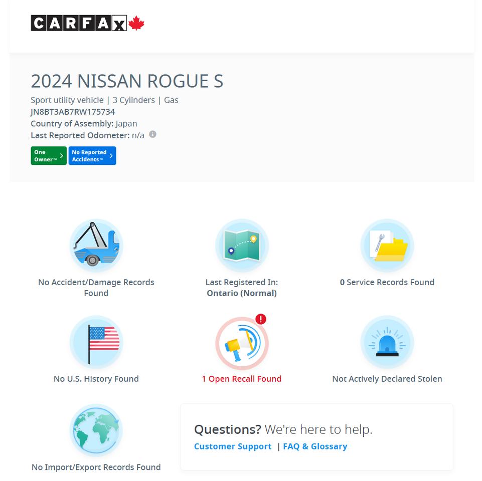 2024 Nissan Rogue S AWD+ONE OWNER+CLEAN CARFAX+LEASE RETURN Photo