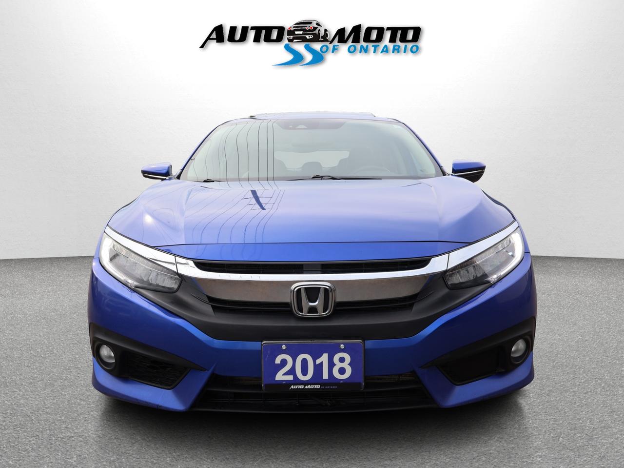 2018 Honda Civic TOURING CERTIFIED *HONDA MAINTAIN* NAV DUEL CAMERA SUNROOF HEATED LEATHER P.SENSORS ALLOYS BLUETOOTH CRUISE Photo