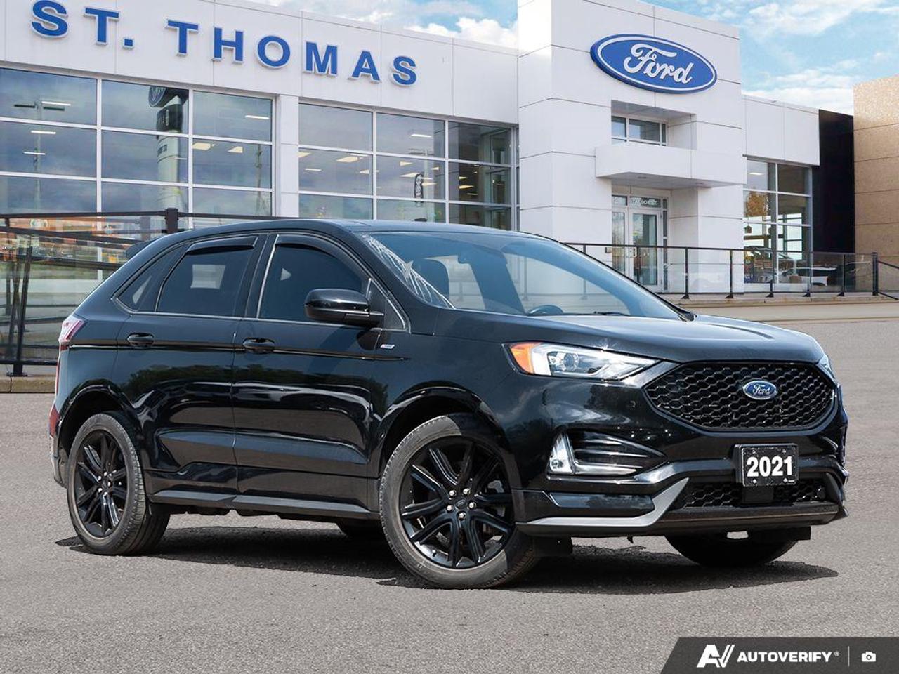 Recent Arrival!<br>Edge ST Line, EcoBoost 2.0L I4 GTDi DOHC Turbocharged VCT, 8-Speed Automatic, AWD, Ebny Frnt Htd Actvx Stng Cloth, Adaptive Cruise Control w/Stop & Go, Cold Weather Package, Connected Built-In Touchscreen Navigation System, Equipment Group 250A, Evasive Steering Assist, Ford Co-Pilot360 Assist+, Front & Rear Floor Liners w/Carpet Mats, Heated Steering Wheel, Lane Centreing, Panoramic Vista Roof.<br><br><br>AWD<br>8-Speed Automatic EcoBoost 2.0L I4 GTDi DOHC Turbocharged VCT<br>Black
