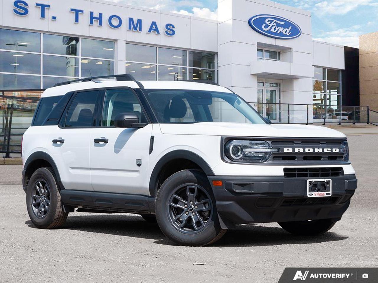 Recent Arrival!<br>Bronco Sport Big Bend, 4D Sport Utility, 1.5L EcoBoost, 8-Speed Automatic, 4WD, Oxford White, Ebony Cloth, Class II Trailer Tow Package w/Trailer Sway Control, Equipment Group 200A.<br>Odometer is 17988 kilometers below market average!<br><br>4WD<br>8-Speed Automatic 1.5L EcoBoost<br>Oxford White