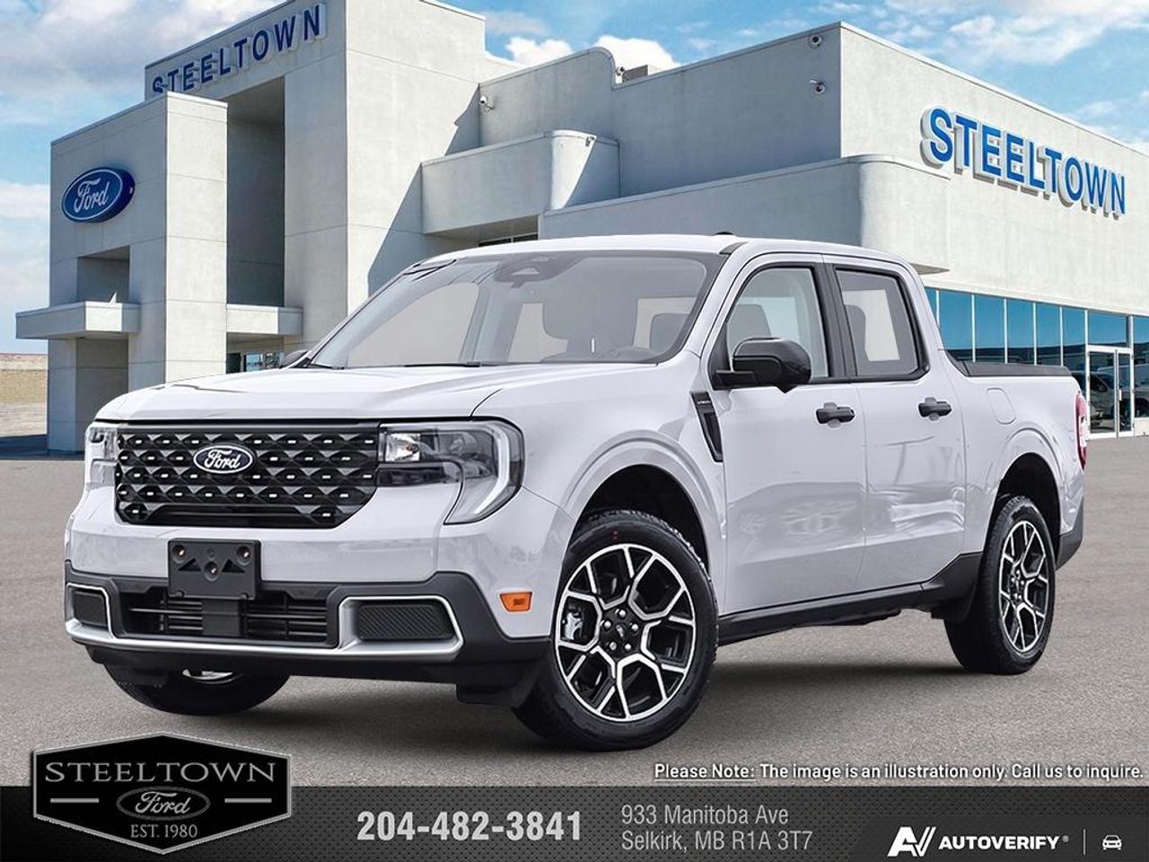<b>B&O Premium Audio,  Navigation,  360 Camera,  Heated Seats,  Heated Steering Wheel!</b><br> <br> We value your TIME, we wont waste it or your gas is on us!   We offer extended test drives and if you cant make it out to us we will come straight to you!<br> <br>The 2026 Ford Maverick delivers compact utility, bold styling and versatile capability in a pickup built for modern life.<br> <br>The 2026 Ford Maverick balances the utility of a pickup with the size and maneuverability tailored for daily use and light-duty tasks. Inside, the cabin features thoughtful materials, simple modern tech and seating designed to support every passenger comfortably. With its versatile footprint, confident styling and Fords reputation for dependability, the Maverick stands out as a smart choice for lifestyle-driven truck buyers.<br> <br>This Space White Metallic Crew Cab 4X4 pickup has an Automatic transmission and is powered by a 250HP 2.0L 4 Cylinder Engine. <br> <br> Our Mavericks trim level is Lariat. This advanced hybrid pickup truck blends capability, efficiency, and premium technology, offering all-wheel drive, Class I towing with trailer sway control, spray-in bed liner, integrated storage, and a 1,500 lb maximum payload for confident hauling and utility. Inside, ActiveX heated front bucket seats with power lumbar, a heated leatherette steering wheel, voice-activated dual-zone automatic climate control, and a 13.2 SYNC 4 display with B&O sound, wireless Apple CarPlay/Android Auto, SiriusXM Traffic, connected navigation, 5G Wi-Fi hotspot, and keyfob remote start create a connected and comfortable cabin. Safety is exceptional with Ford Co-Pilot360 technologies including blind-spot assist, lane centering and lane-keeping aid, adaptive cruise with stop-and-go, aerial view and multiple cameras, reverse brake assist, pre-collision assist with automatic emergency braking and intersection support, front cross-traffic mitigation, front/rear parking sensors, Safety Canopy airbags, and electronic stability control with roll stability management. This vehicle has been upgraded with the following features: B&O Premium Audio, Navigation, 360 Camera, Heated Seats, Heated Steering Wheel, Adaptive Cruise Control, Blind Spot Detection.<br><br> View the original window sticker for this vehicle with this url <b><a href=http://www.windowsticker.forddirect.com/windowsticker.pdf?vin=3FTTW8SA5TRA69626 target=_blank>http://www.windowsticker.forddirect.com/windowsticker.pdf?vin=3FTTW8SA5TRA69626</a></b>.<br> <br>To apply right now for financing use this link: <a href=http://www.steeltownford.com/?https://CreditOnline.dealertrack.ca/Web/Default.aspx?Token=bf62ebad-31a4-49e3-93be-9b163c26b54c&La target=_blank>http://www.steeltownford.com/?https://CreditOnline.dealertrack.ca/Web/Default.aspx?Token=bf62ebad-31a4-49e3-93be-9b163c26b54c&La</a><br> <br/>5.99% financing for 84 months. Incentives expire 2026-08-31. See dealer for details. <br><br>Family owned and operated in Selkirk for 35 Years.  <br>Steeltown Ford is located just 20 minutes North of the Perimeter Hwy, with an onsite banking center that offers free consultations. <br>Ask about our special dealer rates available through all major banks and credit unions.<br>Dealer retains all rebates, plus taxes, govt fees and Steeltown Protect Plus.<br>Steeltown Ford Protect Plus includes:<br>- Life Time Tire Warranty <br>Dealer Permit # 1039<br><br><br> Come by and check out our fleet of 100+ used cars and trucks and 240+ new cars and trucks for sale in Selkirk.  o~o