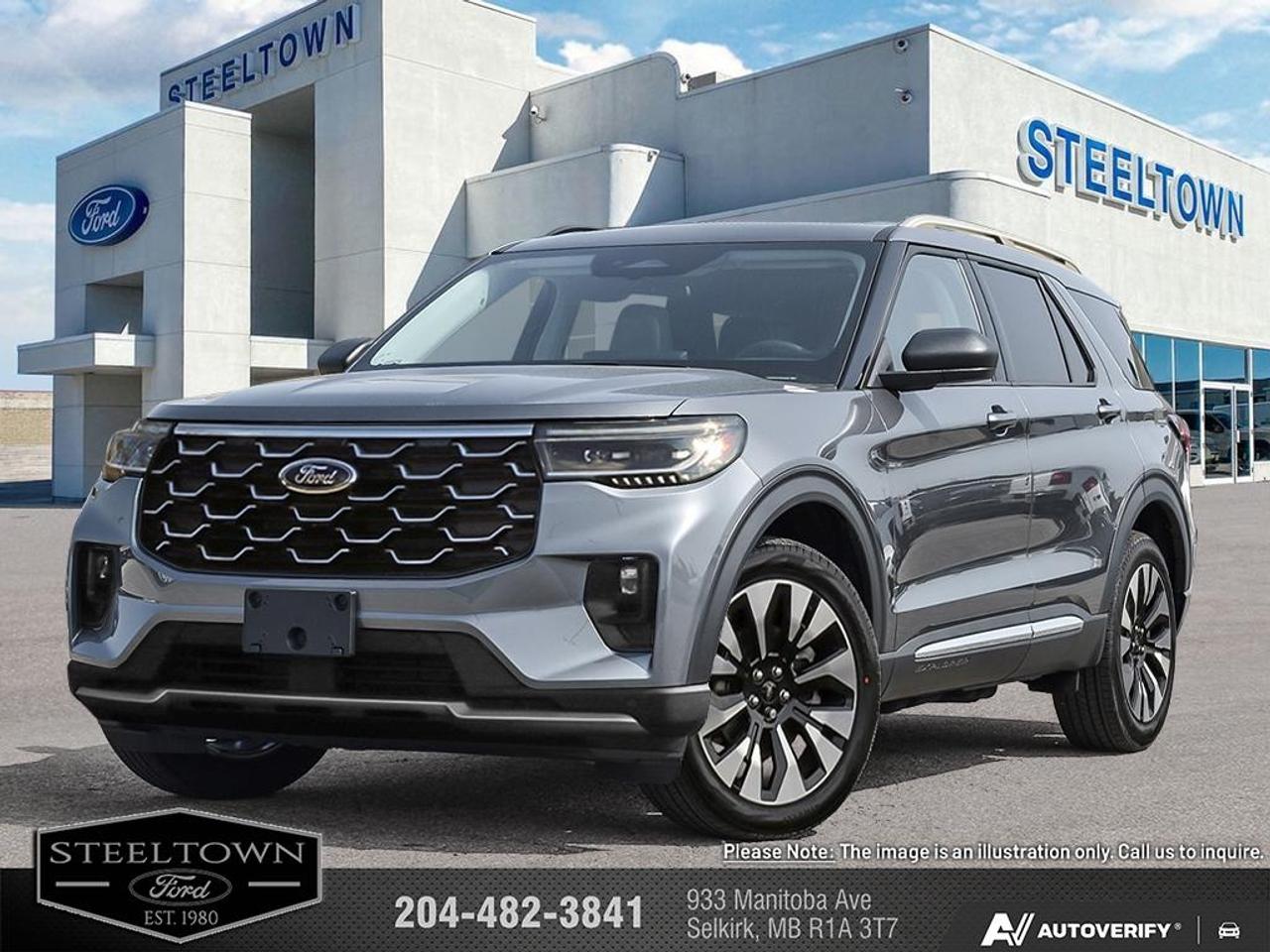<b>Sunroof,  Cooled Seats,  BlueCruise,  Navigation,  B&O Audio!</b><br> <br> We value your TIME, we wont waste it or your gas is on us!   We offer extended test drives and if you cant make it out to us we will come straight to you!<br> <br>Just as the name implies, this 2026 Explorer is ready to move you beyond your boundaries.<br> <br>This Ford Explorer is the ultimate lifestyle vehicle with plenty of style and space for all of your passengers and cargo. It has the hauling capabilities of a midsize SUV combined with strong off-road capabilities. Whether your next family adventure is to the grocery store or over a high mountain pass, the Ford Explorer was built to get you there with ease.<br> <br>This Carbonized Grey Metallic SUV has an Automatic transmission and is powered by a 300HP 2.3L 4 Cylinder Engine. <br> <br> Our Explorers trim level is Platinum. This Explorer Platinum rewards you with a dual-panel sunroof and cooled front seats, as well as BlueCruise 1.2, inbuilt navigation, Bang & Olufsen audio, an aerial view camera system and a heated steering wheel. Also standard include 20 aluminum wheels, FordPass Connect 5G mobile hotspot internet access, adaptive cruise control, smart device remote engine start, and a power liftgate for rear cargo access. On the inside, occupants are treated to leather upholstery, voice-activated dual-zone climate control, and a 13.2-inch infotainment screen with wireless Apple CarPlay and Android Auto. Safety features also include lane keep assist with lane departure warning, collision mitigation, automatic emergency braking, evasion assist, and rear parking sensors. This vehicle has been upgraded with the following features: Sunroof, Cooled Seats, BlueCruise, Navigation, B&O Audio, 360 Camera, Remote Start.<br><br> View the original window sticker for this vehicle with this url <b><a href=http://www.windowsticker.forddirect.com/windowsticker.pdf?vin=1FMUK8HH2TGC10370 target=_blank>http://www.windowsticker.forddirect.com/windowsticker.pdf?vin=1FMUK8HH2TGC10370</a></b>.<br> <br>To apply right now for financing use this link: <a href=http://www.steeltownford.com/?https://CreditOnline.dealertrack.ca/Web/Default.aspx?Token=bf62ebad-31a4-49e3-93be-9b163c26b54c&La target=_blank>http://www.steeltownford.com/?https://CreditOnline.dealertrack.ca/Web/Default.aspx?Token=bf62ebad-31a4-49e3-93be-9b163c26b54c&La</a><br> <br/>Total rebate of $1000 is reflected in the price. 5.49% financing for 84 months. Incentives expire 2026-08-31. See dealer for details. <br><br>Family owned and operated in Selkirk for 35 Years.  <br>Steeltown Ford is located just 20 minutes North of the Perimeter Hwy, with an onsite banking center that offers free consultations. <br>Ask about our special dealer rates available through all major banks and credit unions.<br>Dealer retains all rebates, plus taxes, govt fees and Steeltown Protect Plus.<br>Steeltown Ford Protect Plus includes:<br>- Life Time Tire Warranty <br>Dealer Permit # 1039<br><br><br> Come by and check out our fleet of 100+ used cars and trucks and 240+ new cars and trucks for sale in Selkirk.  o~o
