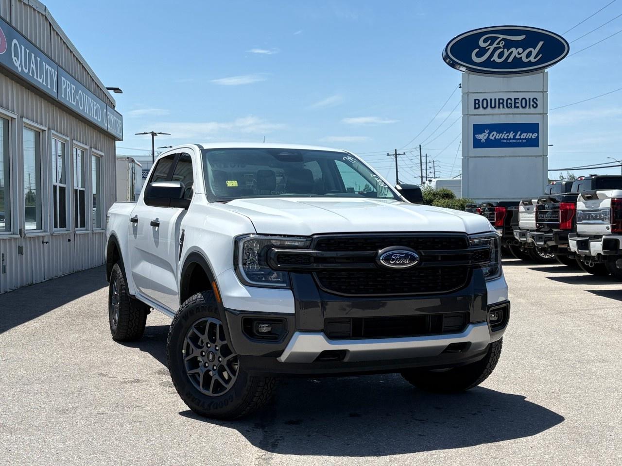 <p>Introducing the new 2026 Ford Ranger XLT, a sturdy 4WD SuperCrew Truck in a pristine Oxford White finish. Designed for both performance and versatility, this 4×4 offers exceptional handling on all types of terrains.</p><p>The exterior showcases bold lines and a commanding presence, perfect for those who demand attention. Inside, you'll find a sophisticated black interior accented by a Leatherette Steering Wheel and Leather Gear Shifter, ensuring comfort and style. The spacious cabin is complemented by modern conveniences like power windows and remote start for ease of driving.</p><p>Stay connected and secure with advanced technology and safety features such as a backup camera, lane assist, and brake assist. The Ranger XLT is equipped with the latest smart device integration, a Wi-Fi hotspot, and a navigation system, putting you in command of your journey. Additionally, selectable drive modes including ECO, sport, and tow/haul adapt to your driving needs, thanks to the electronic 10-speed automatic transmission.</p><p>Ideal for families and adventurers alike, the Trailer Tow Package ensures you're ready for any escapade. Don't miss the opportunity to own this blend of power and sophistication. Contact Bourgeois Motors Ltd. today for more information on how you can make this remarkable truck yours.</p> <p><span style=color:rgb( 58 , 80 , 95 )>The discount shown on vehicle represents the </span><u>Cash Purchase</u><span style=color:rgb( 58 , 80 , 95 )> discount and is inclusive of all non-stackable and stackable cash purchase discounts from Ford of Canada and Bourgeois Motors Ltd. and is offered in lieu of sub-vented lease or finance rates. To get details on current discounts applicable to this and other vehicles in our inventory for Lease and Finance customer, see a member of our team. All offers for lease or finance are On Approved Credit (OAC).While every effort is made to ensure the accuracy of discounts and programs, programs are subject to change without notice </span><span style=color:rgb( 119 , 119 , 119 )>and may not be accurate or completely current. While every reasonable effort is made to ensure the accuracy of this data, we are not responsible for any errors or omissions contained on these pages.</span></p> <p><strong>Why Choose the Bourgeois Auto Group?</strong></p><p>For 80 years, Bourgeois Auto Group has been delivering exceptional automotive experiences. Our factor trained teams work to ensure you receive the shopping experience you deserve; whether you're looking for a new or new-to-you vehicle.</p><p>Shop 24/7 with our online showroom and chat service, ensuring convenience every step of the way. No hidden fees, full disclosure, and every pre-owned vehicle comes with a Carfax® report for peace of mind.</p><p>We offer a wide selection of pre-owned vehicles, all competitively priced using real-time market data. Get the best deal on your purchase and trade-in with our free Live Market Analysis report.</p><p>Looking to sell your car? We buy any make or modelno purchase required. Our simple to use online trade valuation tool will provide you with a clear, transparent selling experience whether you buy our car or not.</p><p>Backed by hundreds dedicated employees across 4 convenient locations, were here to meet all your automotive needs. Visit us in Midland or Parry Sound and explore our inventory or schedule your next service today.</p> <p><strong>Financing Your Next Vehicle with Bourgeois Motors Ford in Midland:</strong></p><p>At Bourgeois Motors Ford, we make financing your next vehicle simple and stress-free! Our team works with trusted lenders to find flexible options tailored to your budget. Drive away with confidenceapply today!</p><p>Take advantage of our online pre-qualification tool, backed by Equifax and TD Bank to find the payment that works for you. Simply <a href=https://www.bourgeoismotors.com/free-credit-check/ rel=nofollow><strong>CLICK HERE</strong></a><strong> </strong>to use our secure online credit tool with no impact to your credit.</p>