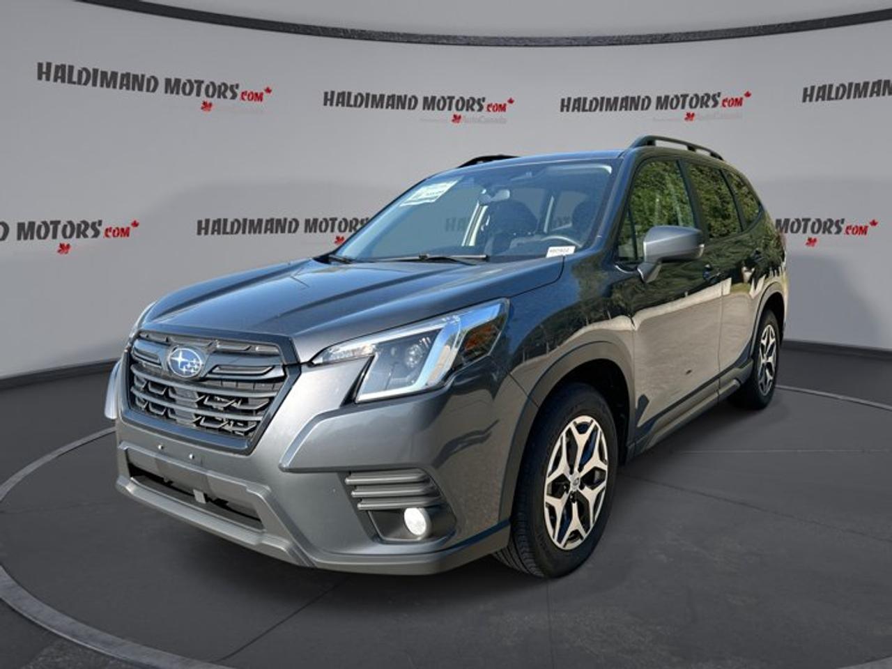 // ACCIDENT FREE!! //<br /><br />This 2023 Subaru Forester Touring is a well-equipped used SUV offered by Haldimand Motors Ltd. in Cayuga. It pairs everyday comfort with smart utility, a smooth CVT, and Subaru confidence. Finished in Grey with a Black interior, this accident-free Forester is ready for family travel, commuting, and weekend errands.<br /><br />Powered by a 2.5-litre gas engine, this 2023 Subaru Forester Touring delivers balanced performance and easy drivability. The cabin adds welcome comfort with a panoramic sunroof and heated steering wheel, while the practical 4-door layout and 165,009 km show this SUV has been driven and enjoyed as intended.<br /><br />FEATURES OF THE Forester Touring | No Accidents | Panoramic Roof | Heated Steering<br />   Panoramic sunroof brightens the roomy cabin<br />   Heated steering wheel adds winter comfort<br />   Power liftgate helps with daily loading<br />   Heated front seats improve cold starts<br /><br />ADVANCED SAFETY FEATURES<br />   Backup camera helps with tight parking<br />   Blind spot monitor supports lane changes<br />   Lane departure warning adds extra awareness<br />   Side impact airbags enhance occupant protection<br /><br />PERFORMANCE AND EFFICIENCY<br />   2.5-litre gas engine balances power efficiency<br />   CVT supports smooth daily acceleration<br />   Dual shift mode adds driving control<br />   Stability control helps maintain road confidence<br /><br />COMFORT AND CONVENIENCE<br />   Heated front seats for cold mornings<br />   Dual-zone climate control improves cabin comfort<br />   Push button start adds everyday ease<br />   Power driver seat includes lumbar support<br /><br />TECHNONOLGY AND CONNECTIVITY<br />   Apple CarPlay keeps apps within reach<br />   Android Auto supports easy smartphone connection<br />   Bluetooth integration enables hands-free communication<br />   Steering wheel audio controls simplify access<br /><br />CARGO SPACE<br />   Power liftgate improves cargo area access<br />   Cargo cover helps keep items hidden<br />   Rear trunk access supports daily versatility<br />   Four-door design makes loading passengers easier<br /><br />AWARDS & RECOGNITIONS<br />   Top Safety Pick, Insurance Institute for Highway Safety, 2023<br /><br />WHAT OTHER OWNERS LIKE<br />   Comfortable ride quality for daily driving<br />   Good outward visibility in traffic<br />   Useful cargo space for active lifestyles<br />   Easy controls and simple connectivity features<br /><br />This Forester is built for drivers who want practical value without giving up comfort. The Grey exterior gives it a clean and modern look, while tinted windows, fog lights, LED headlamps, and a rear spoiler add useful style and everyday function. Heated mirrors and electric mirrors also help make cold-weather driving easier.<br /><br />Inside, the Black cabin is set up for simple, comfortable use. Front air conditioning, automatic climate control, and dual-zone climate control help keep everyone comfortable in changing weather. The leather steering wheel, adjustable steering wheel, illuminated vanity mirrors, and ambient lighting package create a pleasant space for both short trips and longer drives.<br /><br />This SUV also brings the convenience many drivers want every day. Power windows, automatic door locks, remote trunk release, rear window defroster, and push button start all help make routine use feel easy. Cruise control and adaptive cruise control add extra support on highway drives, while power steering helps keep low-speed maneuvers light and manageable.<br /><br />Technology is another strong point in this 2023 Subaru Forester Touring. Apple CarPlay, Android Auto, Bluetooth integration, HD Radio, satellite radio, and steering wheel audio controls help keep your favourite media close at hand. The layout is straightforward, making it easy to access key functions while staying focused on the road ahead.<br /><br />For peace of mind, this accident-free Forester includes Anti-Lock Braking System, stability control, child safety locks, driver and passenger airbags, head side airbags, and a passenger airbag sensor. With a practical feature set, versatile cargo solutions, and trusted Subaru engineering, this used SUV is a smart choice for busy Canadian drivers.<br /><br />This 2023 Subaru Forester Touring | No Accidents | Panoramic Roof | Heated Steering VIN is: JF2SKEEC8PH448194.<br /><br />WHY CHOOSE US? <br /><br />Honest & Transparent Buying Experience: Weve been a trusted name in business since 1984.<br /><br />STRAIGHTFORWARD PRICING:<br />Our Advertised Price Includes:<br />>>Safety Certification (No separate fee!)<br />>>30-Day 100% Mechanical Warranty<br />>>FREE Carfax History Report.<br />>>No upcharge for paying cash.<br />(Prices Exclude HST and Licensing Fees only.)<br /><br />>>Browse 300+ vehicles all in ONE LOCATION<br /><br />EASY FINANCING: Great rates & open loans<br /><br />WE BUY CARS: Get Top Dollar for your trade-in, or sell us your vehicle for CASH! Even if you dont buy from us!<br /><br />STOP BY TODAY<br />Treat yourself - stop by Haldimand Motors Ltd. located at 42 Talbot St E, Cayuga, ON N0A 1E0 to make this car yours today!<br /><br />https://www.haldimandmotors.com/used/stock-460902.html