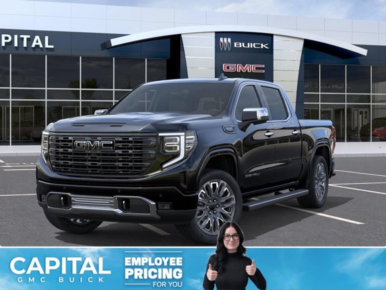 CHECK OUT THIS 2026 Limited Production DENALI ULTIMATE Sierra 1500 with the 6.2L Engine. Equipped with 16-way power front seats including MASSAGE feature, Handsfree Super Cruise, Bose Premium Stereo, the EXCLUSIVE Luxury Alpine Umber Interior, 22 Aluminum, Midnight with Chrome Inserts wheels, Body Color Arch Moldings, power-retractable assist steps with perimeter lighting, Power sunroof, Advanced Technology package, adaptive cruise, Floor Liners, rear camera mirror, heads-up display, VADER CHROME and much much more!Ask for the Internet Department for more information or book your test drive today!AMVIC Licensed Dealer - Licence Number B1044900