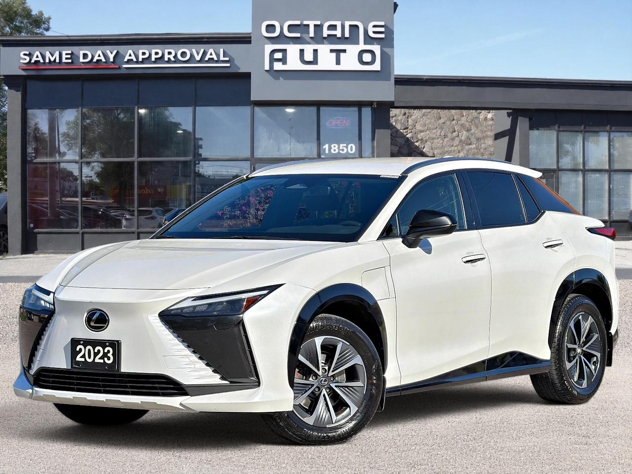<p>Finance Price $37,895 Cash Price $39,395 | Accident free | RZ 450e AWD | Fully electric | Premium leather interior | Heated seats | Heated steering wheel | Navigation | Apple CarPlay | Android Auto | Rear view camera | Blind spot monitoring | Rear cross traffic alert | Adaptive cruise control | Lane keep assist | Forward collision mitigation | Power tailgate | Dual zone climate control | Keyless entry with push start | Premium audio system | Alloy wheels | Well maintained | Range approx 354 km per charge&nbsp;</p><p class=p2>Available Now at Octane Used Cars!</p><p class=p2>1850 Lawrence Ave E, Scarborough, ON M1R 2Y4</p><p class=p2>Call us today to book your test drive!</p><p class=p2><strong>CERTIFICATION</strong></p><p class=p2>All our vehicles go through a comprehensive safety inspection that exceeds industry standards. Certification includes a full inspection, oil change, and professional detailing before delivery. Vehicles are not drivable if not certified and not e-tested. A certification package is available for $699. Trade-ins welcome. All vehicles are subject to HST, licensing fees, and a $22 OMVIC fee.</p><p class=p2><strong>FINANCING</strong></p><p class=p2>Good credit, bad credit, or no credit we can help. Instant approvals available with flexible plans tailored to your needs. Financing deals are subject to an admin fee.</p><p class=p2><strong>WARRANTY</strong></p><p class=p2>This vehicle qualifies for extended warranty options. Our team can help you choose the right coverage.</p><p class=p2><strong>PRICE</strong></p><p class=p2>At Octane Used Cars, we offer fair, transparent, no-haggle pricing. We monitor the market to keep our vehicles priced competitively, giving you the best value with a no-pressure buying experience.</p>