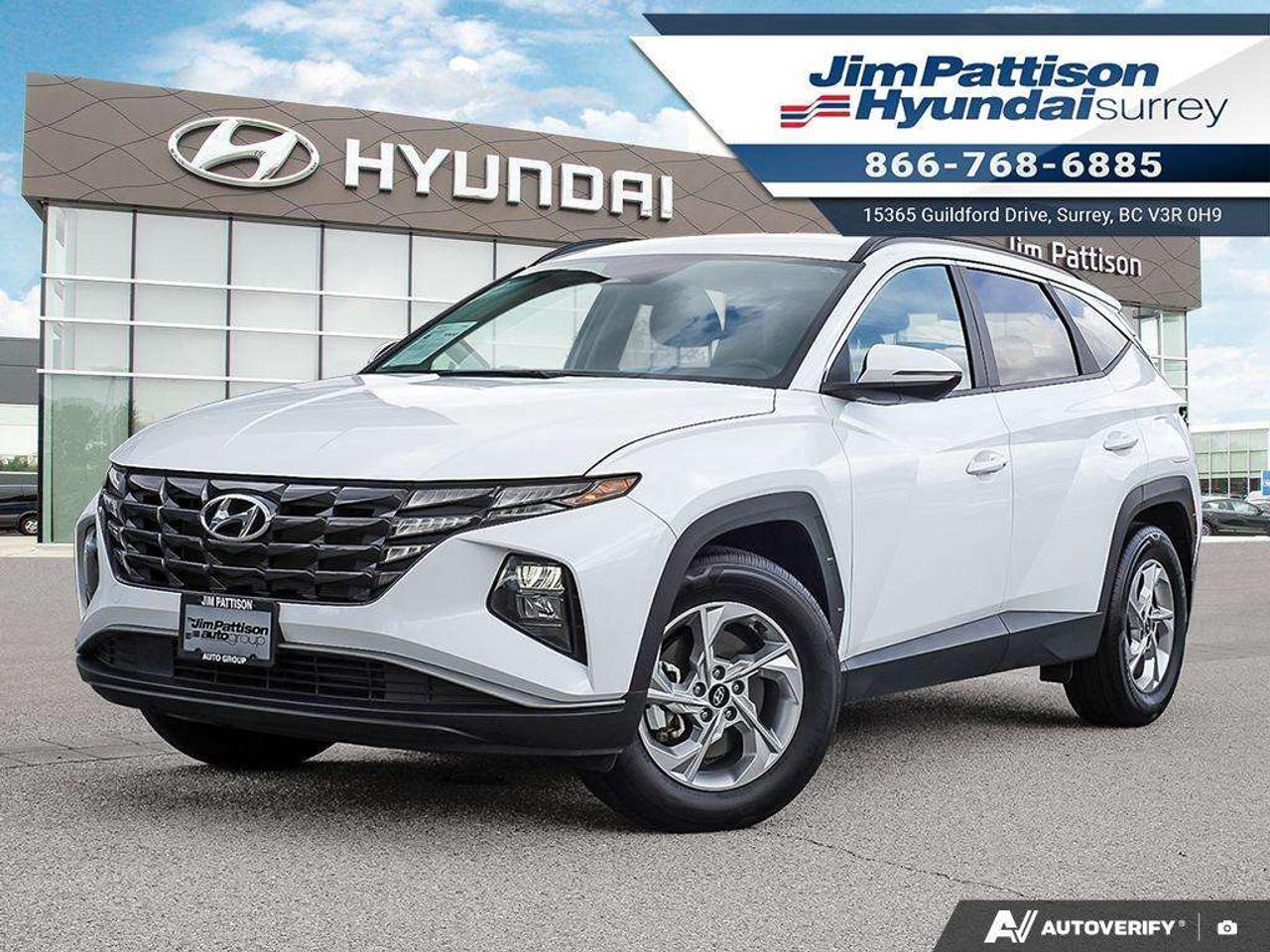 LOW KM!! NO ACCIDENTS!! ONE OWNER!! LOCAL BC VEHICLE!! The 2023 Hyundai Tucson Preferred FWD combines bold styling, impressive fuel efficiency, and advanced technology into one exceptionally versatile SUV. The Tucson offers a spacious, refined cabin, smooth front-wheel drive performance, and a host of intelligent safety features to keep you confident on every journey. Whether youre commuting through the city or heading out on a weekend getaway, the Tucson delivers outstanding comfort, practicality, and value. Key Features include: Front-Wheel Drive (FWD), Drive Mode Select, 17" Alloy Wheels, LED Headlights & LED Daytime Running Lights, Automatic Headlights, Heated Front Seats, Heated Steering Wheel, Premium Cloth Seating Surfaces, 8-Way Power Drivers Seat with Lumbar Support, Dual-Zone Automatic Climate Control, Proximity Key with Push-Button Start, Remote Start, 8" Touchscreen Infotainment System, Apple CarPlay&reg; & Android Auto Compatibility, Bluetooth&reg; Hands-Free Connectivity, Rear View Camera, USB Charging Ports, Cruise Control, Forward Collision-Avoidance Assist, Blind-Spot Collision-Avoidance Assist. Rear Cross-Traffic Collision-Avoidance Assist, Lane Keeping Assist, Lane Following Assist, Driver Attention Warning, Safe Exit Warning, Rear Occupant Alert, Split-Folding Rear Seats, Ample Cargo SpaceAll of our pre-owned vehicles come with our OWNER PROTECTION PLAN for your peace of mind! This will include a 30 day power train guarantee, Car Proof vehicle history report, Detailed cosmetic reconditioning, comprehensive mechanical and safety inspection, 14 day owner exchange program (subject to terms and conditions, see dealership for details) AND a lien free guarantee. http://www.jpautogroup.com/owner-protection-plan.htm 
 
You will also receive lube, oil and filter service for ONLY $9.95 within 6 months of purchase or 6000 KM PLUS complimentary Oil and Filter service and a Comprehensive Inspection after 12 months or 20,000 KM following purchase. 
 
Purchasing a Pre-Owned vehicle has never been better CALL TODAY! Jim Pattison Hyundai Surrey 1-866-768-6885 
 
  
 
FINANCING AVAILABLE 
 
***GOOD CREDIT BAD CREDIT ALL WELCOME*** ALL VEHICLES SAFETY CHECKED. CALL JIM PATTISON HYUNDAI

Price includes dealer administration fee ($595) and VSA transaction levy ($10). Finance placement fee ($595) if applicable, GST and PST are additional. D#10977