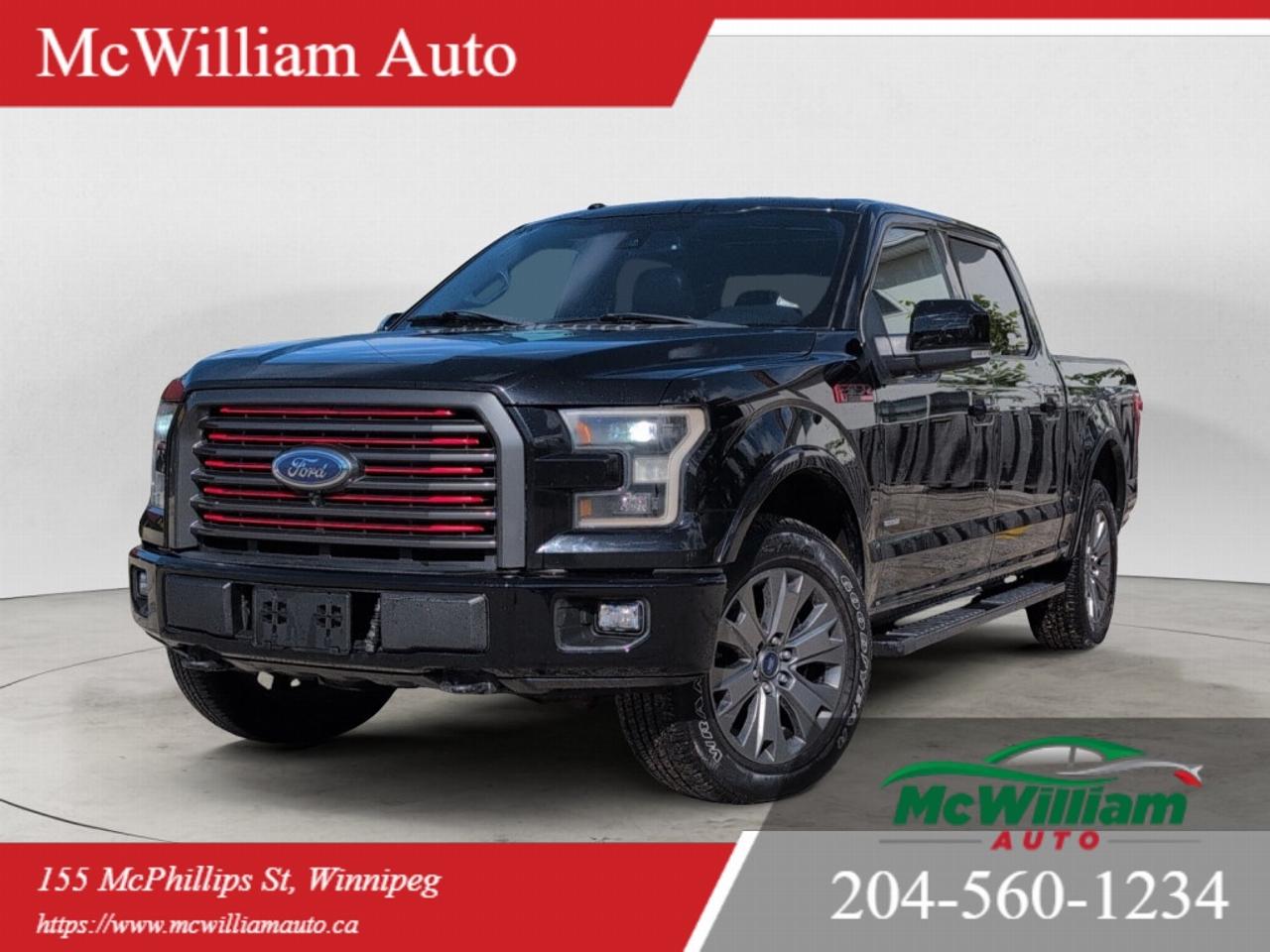 Used 2016 Ford F-150 Lariat 4x4 SuperCab Styleside l 8 ft. box l Sport Appearance PKG l Htd & AC Seats for sale in Winnipeg, MB