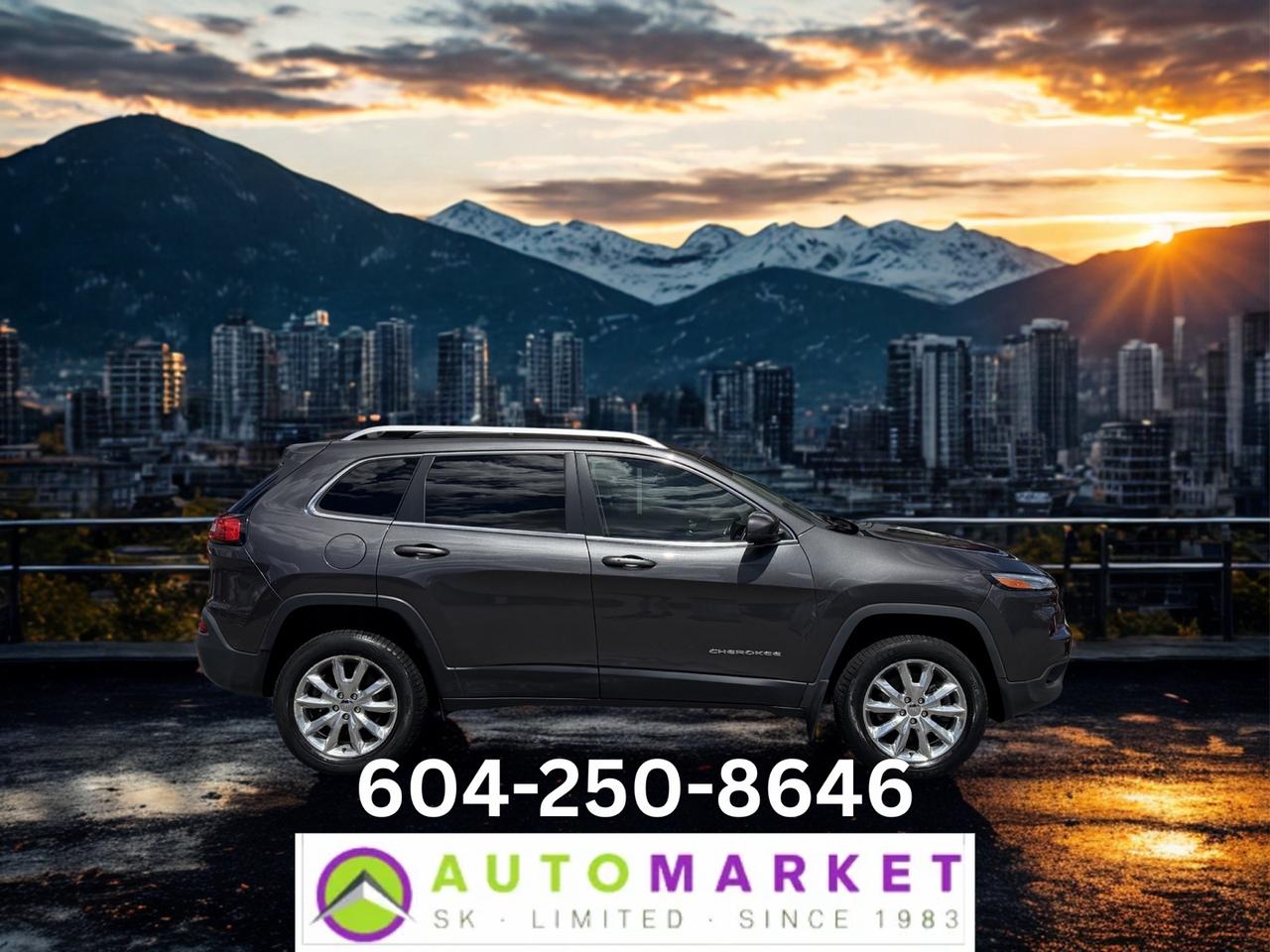 Used 2015 Jeep Cherokee LIMITED 4X4 LOADED! NAVI! BLUETOOTH! MAKE ROOM FOR SKYTRAIN SALE! for sale in Langley, BC