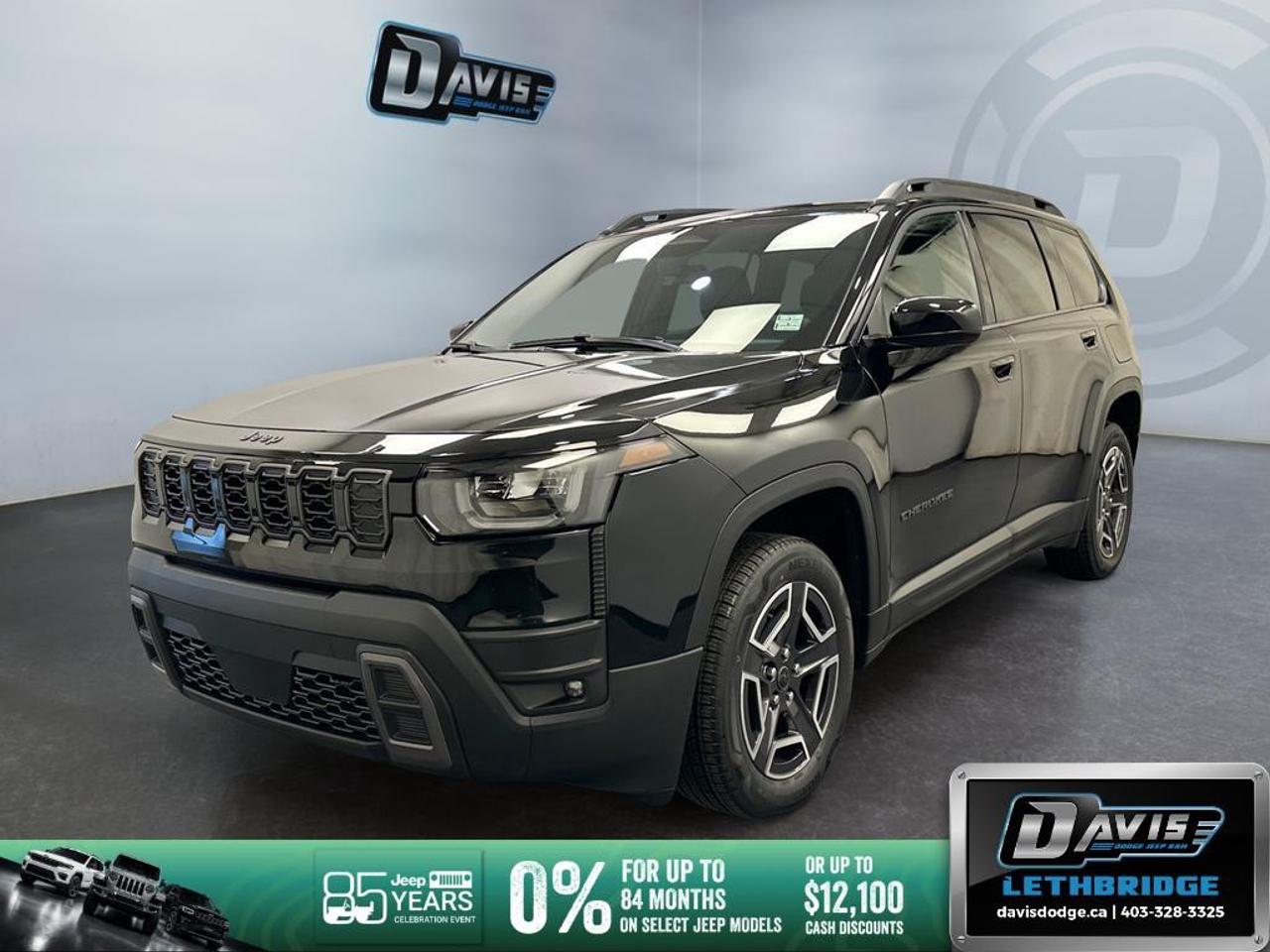 <p>Introducing the stunning 2026 Jeep Cherokee Laredo 4x4 in a sophisticated Diamond Black Crystal Pearl finish. Experience the confidence of a 4x4 drivetrain as you cruise through any terrain with exceptional handling.</p> <p><strong>Exterior Features:</strong></p> <ul><li>Striking Diamond Black Crystal Pearl exterior</li><li>Alloy wheels that add a touch of class</li><li>Heated mirrors for added convenience in cooler climates</li></ul> <p><strong>Interior Features:</strong></p> <ul><li>Black cabin designed for both comfort and style</li><li>Heated front seats and steering wheel for those frosty Canadian mornings</li><li>Power seats and windows enhancing ease of use</li><li>Remote start for effortless ignition</li></ul> <p><strong>Technology & Safety Features:</strong></p> <ul><li>Advanced brake assist and lane assist for safer journeys</li><li>Adaptive cruise control for a more comfortable drive</li><li>Built-in wi-fi hotspot and smart device integration for connectivity on the go</li><li>Backup camera and parking sensors to ease tight maneuvers</li><li>Satellite radio and Bluetooth connection for endless entertainment options</li></ul> <p>Perfect for modern families or adventurous solo travelers looking for a dynamic ride, this vehicle offers unparalleled comfort and cutting-edge technology. Contact Davis Dodge Lethbridge today to learn more about this remarkable SUV.</p>