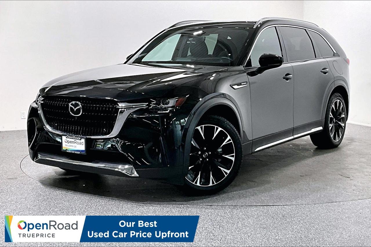 2024 Mazda CX-90 PHEV GT | Luxury Meets Electrified Performance Experience premium driving with this 2024 Mazda CX-90 PHEV GT, Mazdas flagship three-row plug-in hybrid SUV that perfectly blends sophisticated design, exhilarating performance, and exceptional efficiency. Finished with Mazdas signature craftsmanship, the CX-90 GT offers a refined interior featuring premium Nappa leather seating, genuine wood trim, heated and ventilated front seats, heated second-row seats, a panoramic moonroof, and a premium Bose&reg; audio system. Stay connected with the large infotainment display featuring Apple CarPlay&reg;, Android Auto&trade;, navigation, wireless charging, and a 360&deg; View Monitor. Powered by Mazdas advanced Plug-In Hybrid Electric (PHEV) powertrain paired with i-Activ AWD&reg;, the CX-90 delivers smooth acceleration, confident handling, and the flexibility of electric driving for shorter commutes while providing the convenience of a gasoline engine for longer trips. Key Features Include:  Plug-In Hybrid (PHEV) Powertrain i-Activ AWD&reg; Nappa Leather Interior Panoramic Moonroof Bose&reg; Premium Audio System 360&deg; View Monitor Apple CarPlay&reg; & Android Auto&trade; Wireless Charging Heated & Ventilated Front Seats Heated Second-Row Seats Power Liftgate Advanced Mazda i-Activsense&reg; Safety Technologies  Whether youre commuting, exploring the outdoors, or travelling with family, the 2024 Mazda CX-90 PHEV GT delivers premium comfort, impressive efficiency, and the engaging driving experience Mazda is known for. Visit OpenRoad Mazda Port Moody today to experience this exceptional plug-in hybrid SUV. Our knowledgeable team is here to help you find the perfect vehicle and provide a simple, transparent purchasing experience.