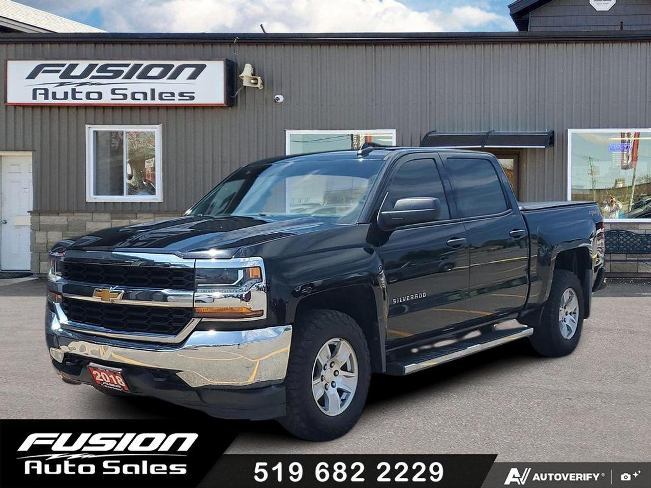Used 2018 Chevrolet Silverado 1500 4WD Crew Cab-5.3LV8-REAR CAMERA-TOW PKG-TONNEAU CO for sale in Tilbury, ON