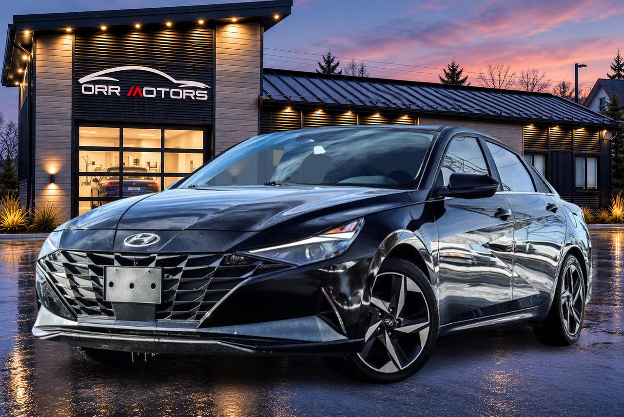 Black 2023 Hyundai Elantra Hybrid Sedan 6-Speed Automatic