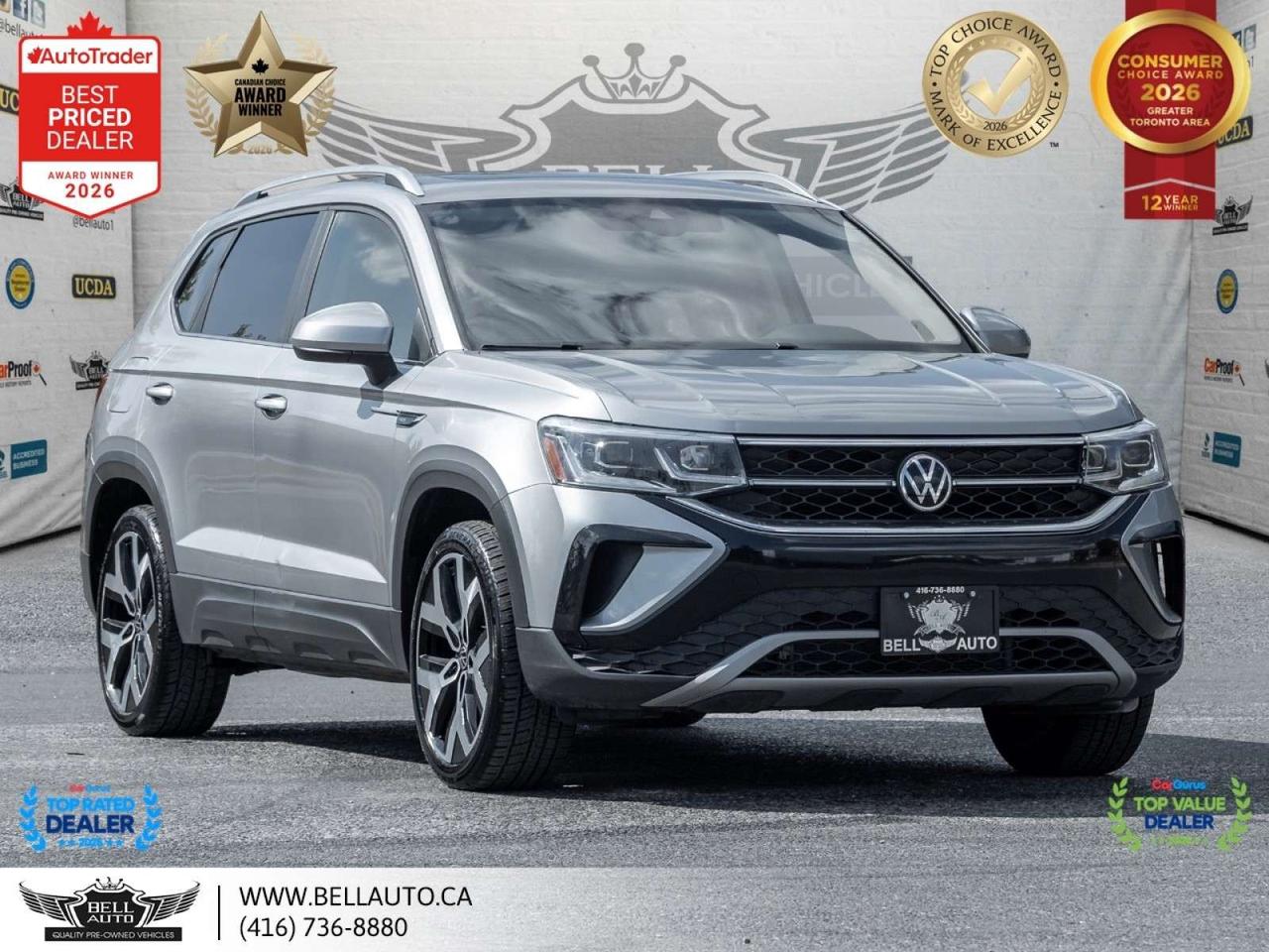 2022 Volkswagen Taos Highline   NAVI   B.CAM   PANO   LTHR PWRSEATS   SRVRCRDS Photo0