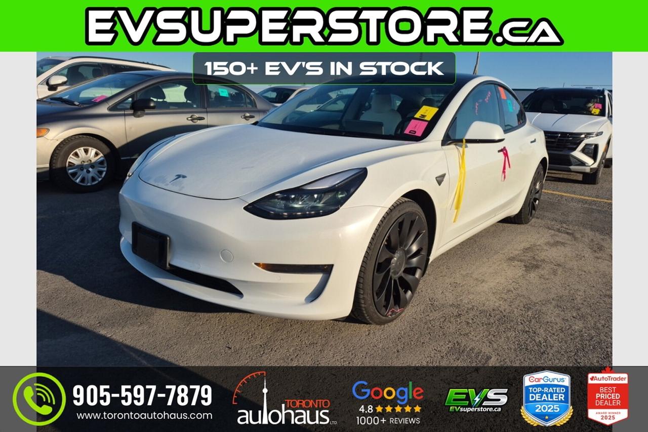 2022 Tesla Model 3 PERFORMANCE I WHITE INT. I EVSUPERSTORE.CA Photo