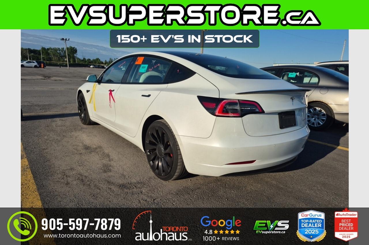 2022 Tesla Model 3 PERFORMANCE I WHITE INT. I EVSUPERSTORE.CA Photo
