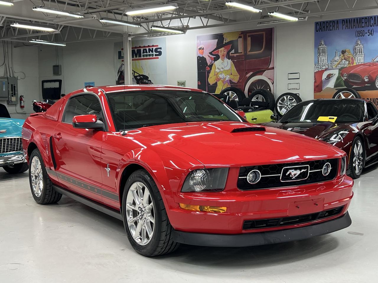 <h3>Shelby-Inspired Styling | Pony Package | Only 66,336 KM | Automatic</h3><p>Some cars dont need a Shelby badge to capture the spirit of one.</p><p>Finished in eye-catching <strong>Torch Red</strong> with striking <strong>Shelby-inspired styling enhancements</strong>, this <strong>2007 Ford Mustang Coupe</strong> delivers unmistakable presence, classic V8-era Mustang looks, and everyday drivability.</p><p>With just <strong>66,336 kilometres</strong>, this exceptionally well-preserved Canadian Mustang has been carefully maintained and presents beautifully throughout.</p><p>Powered by Fords dependable <strong>4.0L SOHC V6</strong>, paired with a smooth <strong>5-speed automatic transmission</strong>, it offers the unmistakable Mustang experience with excellent reliability and surprisingly economical ownership.</p><p>What truly sets this Mustang apart is its tasteful Shelby-inspired appearance, giving it the aggressive stance and visual presence enthusiasts admire while maintaining the comfort and practicality of a well-equipped daily driver.</p><h2>Highlights</h2><ul><li><p>Only <strong>66,336 KM</strong></p></li><li><p>Automatic Transmission</p></li><li><p>4.0L SOHC V6</p></li><li><p>Pony Package</p></li><li><p>Shelby-Style Exterior Enhancements</p></li><li><p>Torch Red Exterior</p></li><li><p>Medium Dove Verona Leather Interior</p></li><li><p>Heated Front Seats</p></li><li><p>Power Drivers Seat with Lumbar</p></li><li><p>Leather-Wrapped Steering Wheel</p></li><li><p>Rear Spoiler</p></li><li><p>Black Accent Stripes</p></li><li><p>Fog Lamps</p></li><li><p>17-inch Machined Aluminum Wheels</p></li><li><p>Shaker Premium Audio with 6-CD Changer</p></li><li><p>Satellite Radio Capability</p></li><li><p>Subwoofer Sound System</p></li><li><p>Air Conditioning</p></li><li><p>Traction Control</p></li><li><p>Four-Wheel ABS</p></li><li><p>Cruise Control</p></li><li><p>Message Centre</p></li><li><p>Original Owners Manuals</p></li></ul><p>The <strong>Pony Package</strong> adds distinctive styling cues inspired by the original 1965 Mustang, including unique grille treatment, fog lamps, upgraded suspension, special wheels and interior enhancements, making this one of the most attractive non-GT Mustangs of its generation.</p><p>The Shelby-inspired upgrades give this Mustang an unmistakable presence that turns heads wherever it goes. It has the look of a far more expensive performance model while retaining the reliability, comfort and affordability that have made the Mustang one of North Americas most enduring sports coupes.</p><p>Whether youre looking for your first Mustang, a fun weekend cruiser, or a clean, low-kilometre modern classic, this car delivers style, comfort and value in equal measure.</p><p>Professionally inspected, serviced and <strong>Safety Certified</strong>, it is ready for its next owner.</p><p>✔ Fully inspected and Safety Certified<br>✔ 72-hour money-back guarantee<br>✔ Shipping available across Canada</p><p><strong>Lee Munros Garage &ndash; Paris, Ontario</strong></p><p><strong>Because some cars are transportation, and some cars make life better.</strong></p>