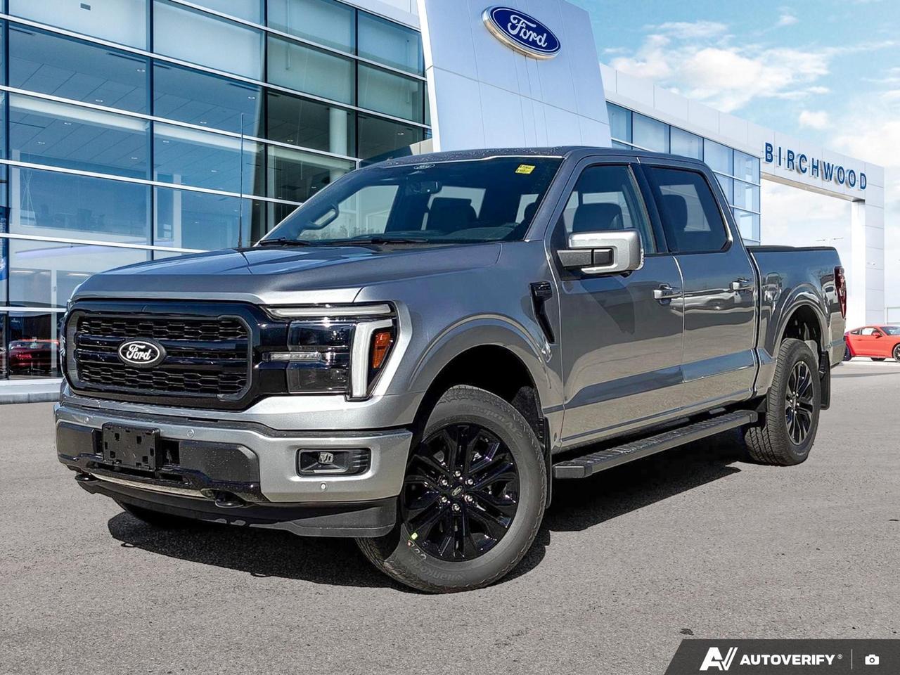 The 2026 Ford F-150 LARIAT in Iconic Silver Metallic is built for those who need serious capability without sacrificing comfort or style. Equipped with the 501A package, Black Appearance Package, and a dedicated Tow Package, this truck is ready for the worksite, the trailer, or the weekendright off the lot with only 11 km.

- 3.5L EcoBoost 6-cylinder engine paired with 4WD and automatic transmission for confident towing and off-road performance
- Class IV Tow Package with trailer sway controlready to haul from day one
- Black Appearance Package for a bold, blacked-out exterior look
- All-terrain 275/60R20 tires for on- and off-road versatility
- BLIS Blind Spot Information System with Cross-Traffic Alert and Reverse Brake Assist for confident maneuvering
- Aerial View Camera System plus front and rear parking sensors for easy parking and hooking up trailers
- Heated leatherette steering wheel, voice-activated dual-zone automatic climate control, and power adjustable pedals for a refined cabin experience
- Connected Navigation with voice activation and Ford Co-Pilot360 driver assistance suite

Ready to put this F-150 to work for you? Visit Birchwood Ford in person or online at birchwoodford.ca to reserve this truck, start your purchase, or book a test drive. Our team is here to answer any questions and walk you through every option available.
Birchwood Ford is your choice for New Ford vehicles in Winnipeg. 

At Birchwood Ford, we hold ourselves to the highest standard. Our number one focus is customer satisfaction which has awarded us the Ford of Canadas Presidents Award for 5 consecutive years. This honour is presented to Ford dealers that have proven outstanding results in Sales and Customer Service Excellence.

Are you a newcomer to Canada, recent graduate, first time car buyer or physically challenged? Ask us about our exclusive rebates and how they may apply to you.
 
Interested in seeing/hearing more? Book a test drive or give us a call at (204) 661-9555 and we can help you with whatever you need!

Dealer permit #4454
Dealer permit #4454