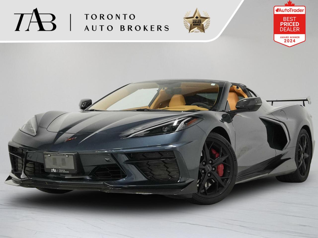 This 2020 Chevrolet Corvette Stingray 3LT is a local Ontario vehicle with a clean Carfax report and low kilometers, offering an exceptional blend of supercar performance, modern technology, and striking design. Powered by a mid-engine 6.2L V8 paired with an 8-speed dual-clutch transmission, the Corvette delivers explosive acceleration, precise handling, and an exhilarating driving experience. Finished with the Z51 Performance Package and carbon fibre accents, this 3LT trim represents the highest level of comfort, technology, and refinement in the C8 lineup.

Key Features:

6.2L Naturally Aspirated Mid-Engine V8
8-Speed Dual-Clutch Transmission
Z51 Performance Package
Carbon Fibre Exterior & Interior Accents
Removable Roof Panel 
Performance Exhaust System
Magnetic Ride Control Suspension
19-Inch Front / 20-Inch Rear Alloy Wheels
3LT Premium Interior Package
Full Leather Upholstery with Suede Microfiber Accents
Heated & Ventilated Power Sport Seats
Bose Performance Series Audio System

NOW OFFERING 3 MONTH DEFERRED FINANCING PAYMENTS ON APPROVED CREDIT. 

WE OFFER THE BEST FINANCE RATES, AND DONT CHARGE ANY FINANCING FEE

Looking for a top-rated pre-owned luxury car dealership in the GTA? Look no further than Toronto Auto Brokers (TAB)! Were proud to have won multiple awards, including the 2024 AutoTrader Best Priced Dealer, the 2026 Best in Business award, the 2025 CarGurus Award, the 2026 Top Choice Award, the 2026 Dealer Rater Consumer Satisfaction Award, the 2026 Canadian Choice Award, the 2026 Three Best Rated Dealer Award, and many more!

With 30 years of experience serving the Greater Toronto Area, TAB is a respected and trusted name in the pre-owned luxury car industry. Our 30,000 sq.Ft indoor showroom is home to a wide range of luxury vehicles from top brands like BMW, Mercedes-Benz, Audi, Porsche, Land Rover, Jaguar, Aston Martin, Bentley, Maserati, and more. And we dont just serve the GTA, were proud to offer our services to all cities in Canada, including Vancouver, Montreal, Calgary, Edmonton, Winnipeg, Saskatchewan, Halifax, and more.

At TAB, were committed to providing a no-pressure environment and honest work ethics. As a family-owned and operated business, we treat every customer like family and ensure that every interaction is a positive one. Come experience the TAB Lifestyle at its truest form, luxury car buying has never been more enjoyable and exciting!

We offer a variety of services to make your purchase experience as easy and stress-free as possible. From competitive and simple financing and leasing options to extended warranties, aftermarket services, and full history reports on every vehicle, we have everything you need to make an informed decision. We welcome every trade, even if youre just looking to sell your car without buying, and when it comes to financing or leasing, we offer same day approvals, with access to over 50 lenders, including all of the banks in Canada. Feel free to check out your own Equifax credit score without affecting your credit score, simply click on the Equifax tab above and see if you qualify.


Call us today or visit our website to learn more about our inventory and services. And remember, all prices exclude applicable taxes and licensing, and vehicles can be certified at an additional cost of $999.