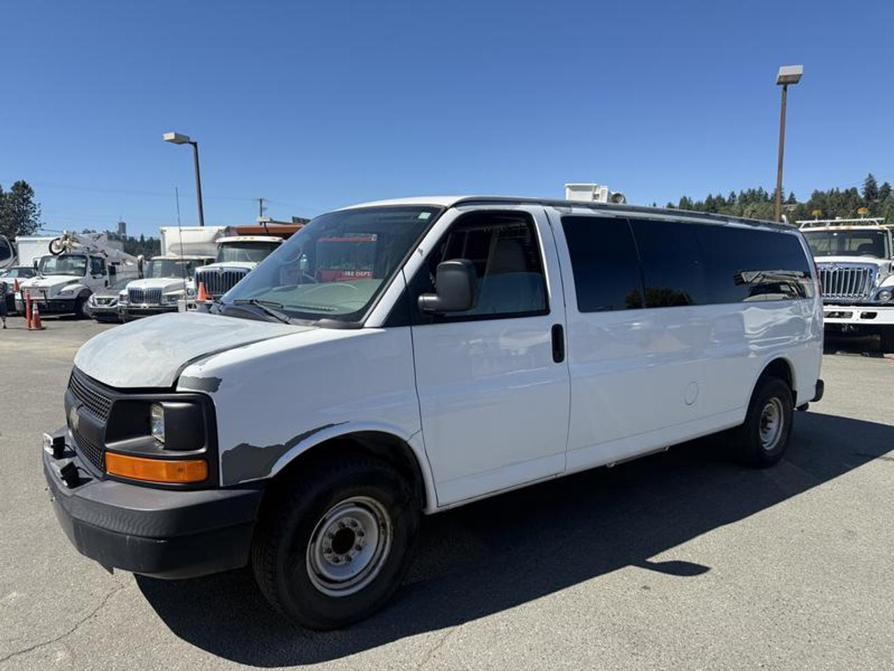 2007 Chevrolet Express Ex Sheriff G3500 Extended Cargo with rear  compartments, rear passenger cooling system, 4.8L, 8 cylinder, automatic, RWD, 4-Wheel ABS, cruise control, AM/FM radio, white exterior, gray interior. (Can also be used for pet transport) This listing is a Former municipal asset  $15,710.00 plus $375 processing fee, $16,085.00 total payment obligation before taxes.   Listing report, warranty, contract commitment cancellation fee, financing available on approved credit (some limitations and exceptions may apply). All above specifications and information is considered to be accurate but is not guaranteed and no opinion or advice is given as to whether this item should be purchased. We do not allow test drives due to theft, fraud, acts of vandalism and undetectable impaired driving. Instead we provide the following benefits: Complimentary Warranty (with options to extend), Limited Money Back Satisfaction Guarantee on Fully Completed Contracts, Contract Commitment Cancellation, and an Open-Ended Sell-Back Option. Ask seller for details or call 604-522-REPO(7376) to confirm listing availability.