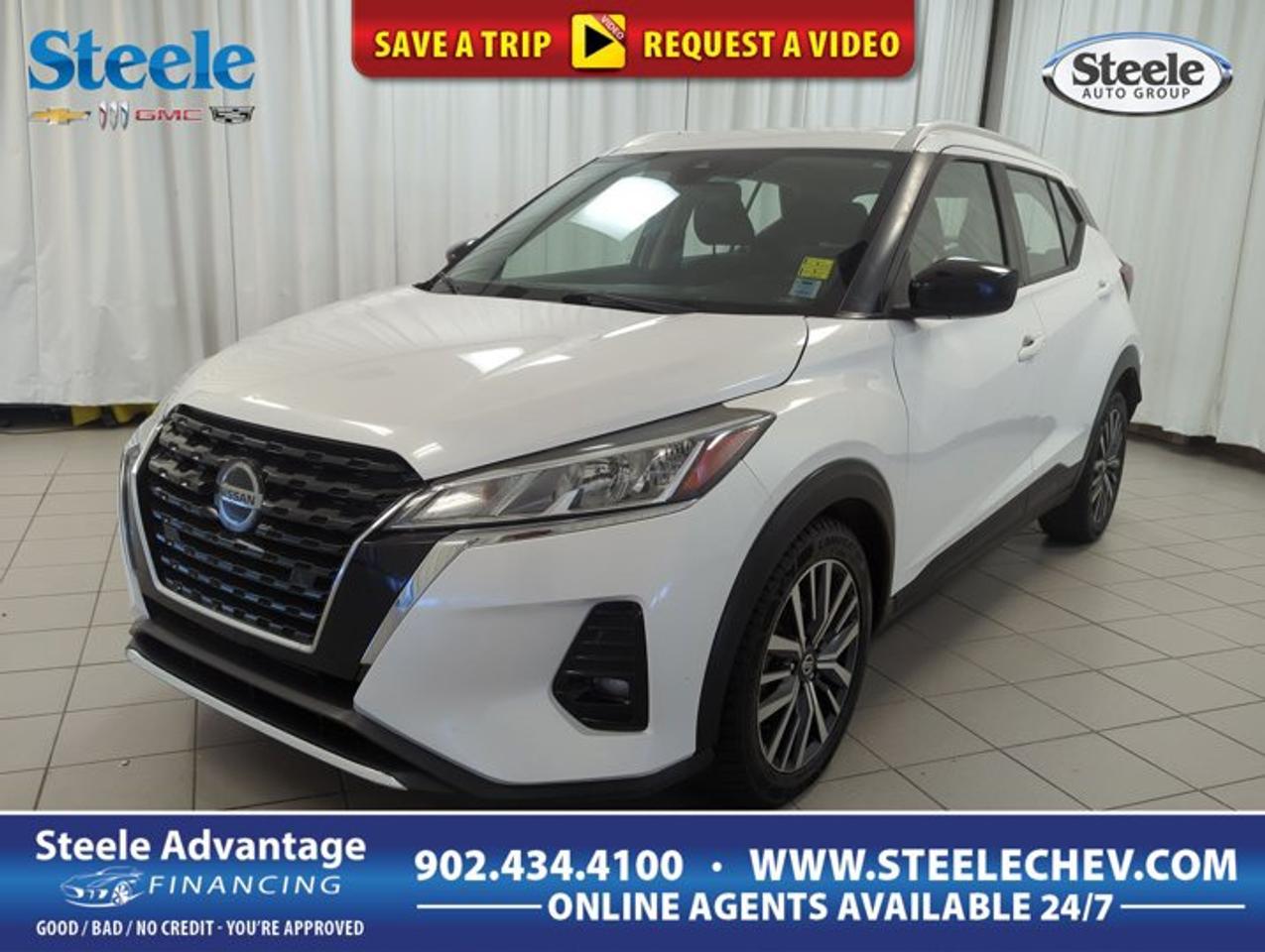 Discover smart value and everyday versatility in this 2021 Nissan Kicks SV, now available at Steele Chevrolet Buick GMC in Dartmouth. This used SUV pairs a fuel-friendly 1.6-litre four-cylinder gas engine with a smooth CVT and front-wheel drive for easy city driving and confident highway travel. Finished in White with four doors and 137,016 km, it is a practical choice for drivers who want efficient transportation with the elevated seating position and flexibility of a compact sport utility vehicle.The 2021 Nissan Kicks SV is well known for making urban driving simple. Its compact footprint helps with parking, while its roomy cabin layout gives passengers useful space for daily commutes, errands, and weekend plans. The design focuses on function, efficiency, and user-friendly controls, making this Kicks SV a smart fit for first-time buyers, commuters, students, and small families alike.FEATURES OF THE Kicks SVCVT automatic for smooth daily drivingFront-wheel drive for efficient road mannersCompact SUV size suits city parkingFour-door layout improves passenger accessADVANCED SAFETY FEATURESRearview camera supports easier reversingVehicle Dynamic Control aids stabilityTraction control helps on slick roadsAdvanced airbags support occupant safetyPERFORMANCE AND EFFICIENCY1.6-litre four-cylinder gas engineCVT delivers smooth power responseFront-wheel drive supports efficient operationCompact size helps reduce fuel useCOMFORT AND CONVENIENCEFour doors for easy entryElevated ride height improves visibilityCompact dimensions simplify tight parkingPractical cabin suits daily commutingTECHNOLOGY AND CONNECTIVITYClear driver display for key informationEasy controls support quick adjustmentsUser-friendly layout reduces driver distractionModern interface suits everyday drivingCARGO SPACEHatchback design supports flexible loadingRear cargo area suits errandsSplit-folding versatility expands usefulnessCompact SUV shape balances spaceAWARDS & RECOGNITIONSTop Safety Pick, Insurance Institute for Highway Safety, 2021Best Subcompact SUV for Value, Vincentric, 2021WHAT OTHER OWNERS LIKEExcellent fuel economy for commutingEasy parking in crowded areasComfortable ride for daily tripsUseful cargo room and flexibilityThis 2021 Nissan Kicks SV stands out by delivering the features many drivers need most without adding bulk or complexity. The 1.6-litre engine is tuned for efficiency and dependable everyday performance, while the CVT helps keep acceleration smooth in stop-and-go traffic. For drivers in Dartmouth looking for a practical used SUV, this combination makes a lot of sense.Inside, the cabin design emphasizes straightforward function. Controls are placed for easy reach, and the high seating position helps provide a clear view of the road ahead. The four-door layout makes entry and exit simple for both front and rear passengers, which is especially useful during busy daily routines. The rear cargo area also adds flexibility for groceries, backpacks, sports gear, or small travel bags.The 2021 Nissan Kicks SV has earned attention from drivers who appreciate low running costs, a manageable size, and smart interior packaging. It is especially appealing for urban life, where nimble handling and easy maneuverability matter every day. At the same time, its SUV body style brings the versatility many buyers want when moving up from a small car.If you want an efficient used SUV with proven practicality, this 2021 Nissan Kicks SV at Steele Chevrolet Buick GMC in Dartmouth deserves a closer look. Its White exterior, front-wheel drive layout, CVT transmission, and economical 1.6-litre gas engine create a balanced package built for real life. With 137,016 km, it offers a strong opportunity to get into a well-regarded compact SUV designed around comfort, value, and everyday ease.This 2021 Nissan Kicks SVs VIN is: 3N1CP5CV8ML489045 .