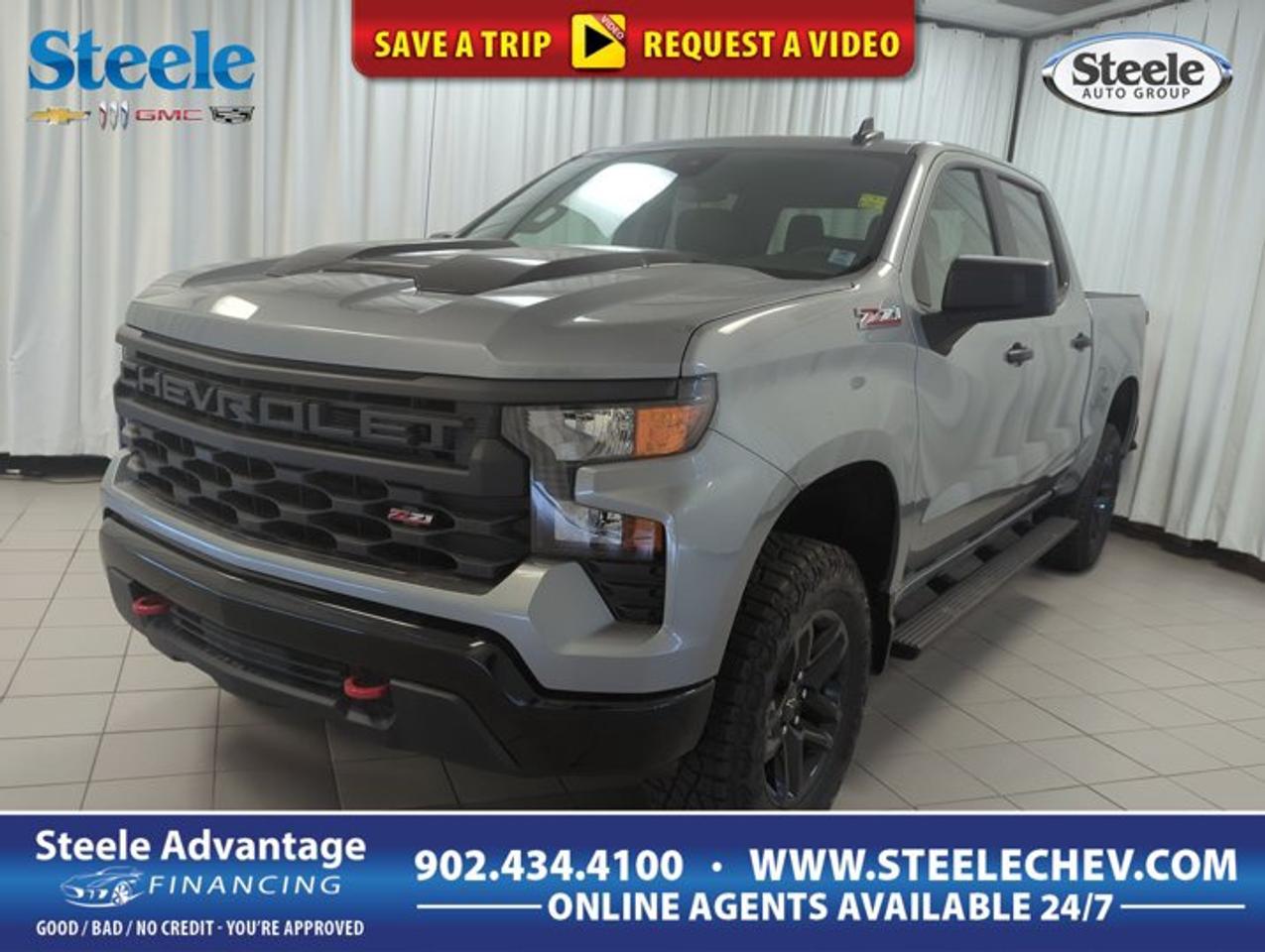 Built for drivers who want real truck strength with off-road attitude, the 2026 Chevrolet Silverado 1500 Custom Trail Boss brings bold capability to every trip. Finished in Grey with a Black interior, this four-door pickup at Steele Chevrolet Buick GMC in Dartmouth pairs a 5.3L gas V8 engine, automatic transmission, and four-wheel drive for confident performance in changing Canadian conditions.The 2026 Chevrolet Silverado 1500 Custom Trail Boss stands out with its rugged design and purpose-built stance. It is well suited for work, weekend towing, and daily driving alike. With the added Trailer Brake Controller, this truck is better prepared for hauling duties, giving drivers more control and confidence when pulling a trailer.FEATURES OF THE Silverado 1500 Custom Trail BossFactory off-road focused truck designFour-wheel drive for added tractionAutomatic transmission for smooth operation5.3L V8 power for strong performanceTRUCK FEATURESTrailer Brake Controller supports controlled towingFour-door cab adds everyday practicalityPickup design suits work and playBuilt for hauling and rougher roadsADVANCED SAFETY FEATURESFour-wheel drive helps in poor weatherTrailer braking support aids towing controlSolid truck design inspires confidenceWide stance supports stable road mannersPERFORMANCE AND EFFICIENCY5.3L gas V8 delivers strong powerAutomatic transmission supports smooth shiftingFour-wheel drive boosts traction off-roadV8 performance suits towing and haulingCOMFORT AND CONVENIENCEFour-door layout eases passenger accessBlack interior offers a clean lookSpacious cabin supports daily comfortPractical truck design suits busy daysTECHNOLOGY AND CONNECTIVITYTrailer Brake Controller adds towing confidenceDriver-focused controls stay easy to reachClear layout supports simple operationUseful features focus on everyday drivingCARGO SPACEPickup bed handles large gear easilyTruck layout supports jobsite needsCabin and bed offer versatilityGreat for tools and weekend cargoWHAT OTHER OWNERS LIKEStrong V8 power for confident drivingFour-wheel drive for all-season tractionTrail Boss style with truck capabilityTowing readiness for active lifestylesAt Steele Chevrolet Buick GMC in Dartmouth, this 2026 Chevrolet Silverado 1500 Custom Trail Boss offers the kind of full-size truck capability many drivers want for Nova Scotia roads, worksites, and weekend escapes. The Grey exterior gives it a modern, tough look, while the Black interior keeps the cabin simple and functional.Power comes from a 5.3L gas V8 engine rated at 325 horsepower, making this truck a strong choice for drivers who need dependable muscle for towing, hauling, and highway merging. The automatic transmission helps deliver smooth response, while four-wheel drive adds grip on gravel, snow, mud, and wet pavement.The included Trailer Brake Controller is a valuable feature for drivers who tow. It helps manage trailer braking response more effectively, which can make towing feel more composed and controlled. For boat owners, campers, and utility trailer users, this added equipment brings practical value to the trucks everyday usefulness.Inside, the four-door layout makes this pickup easy to live with. It gives passengers better access and helps the truck serve as both a capable work partner and a comfortable family hauler. The cabin layout is designed with straightforward function in mind, helping keep key controls close at hand.For drivers shopping for a full-size pickup with V8 performance, four-wheel drive capability, and proven truck utility, this 2026 Chevrolet Silverado 1500 Custom Trail Boss is a compelling choice. It delivers the toughness expected from a Silverado, matched with useful towing equipment and a confident road presence that fits right in across Atlantic Canada.This 2026 Chevrolet Silverado 1500 Custom Trail Bosss VIN is: 3GCUKCEDXTG401161.