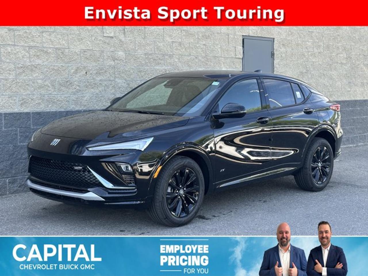 This Buick Envista boasts a Turbocharged Gas 1.2L/ engine powering this Automatic transmission. ENGINE, ECOTEC 1.2L TURBO (GM-estimated 137 hp [102 kW] @ 5000 rpm, 162 lb-ft of torque [219 Nm] @ 2500-4000 rpm) (STD), Wireless Apple CarPlay/Wireless Android Auto, Wipers, front intermittent.* This Buick Envista Features the Following Options *Windows, power, rear with Express-Down, Window, power, front passenger with Express-Down, Window, power, driver with Express-Down, Wi-Fi Hotspot capable (Terms and limitations apply. See onstar.ca or dealer for details.), Wheels, 18 (45.7 cm) Black painted aluminum, Wheel, spare, 16 (40.6 cm) steel, Visors, driver and front passenger illuminated vanity mirrors, covered, Vehicle health management provides advanced warning of vehicle issues, USB ports, 2 type-C located on back of centre console, charge-only, USB ports, 2 (1 USB Type-A, 1 USB Type-C) located in lower instrument panel.* Stop By Today *Live a little- stop by Capital Chevrolet Buick GMC Inc. located at 13103 Lake Fraser Drive SE, Calgary, AB T2J 3H5 to make this car yours today!