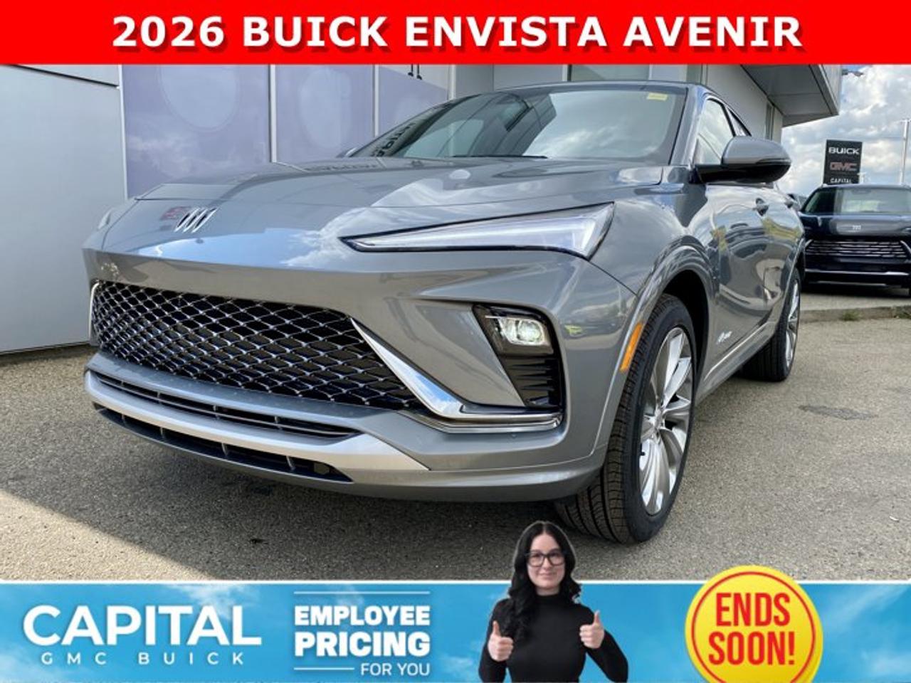 Take a look at this 2026 Buick Envista AVENIR! Fully loaded with options like Heated Seats, Heated Steering, Remote Start, Power Sunroof, Experience Buick Package, Rear Park Assist, Advanced Technology Package, Ultrawide 11 diagonal HD colour touchscreen, Adaptive Cruise Control, Lane Change Alert with Side Blind Zone, Wireless Apple CarPlay/Wireless Android Auto, and so much more....Ask for the Internet Department for more information or book your test drive today! Text 587-400-9276 for fast answers at your fingertips!AMVIC Licensed Dealer - Licence Number B1044900