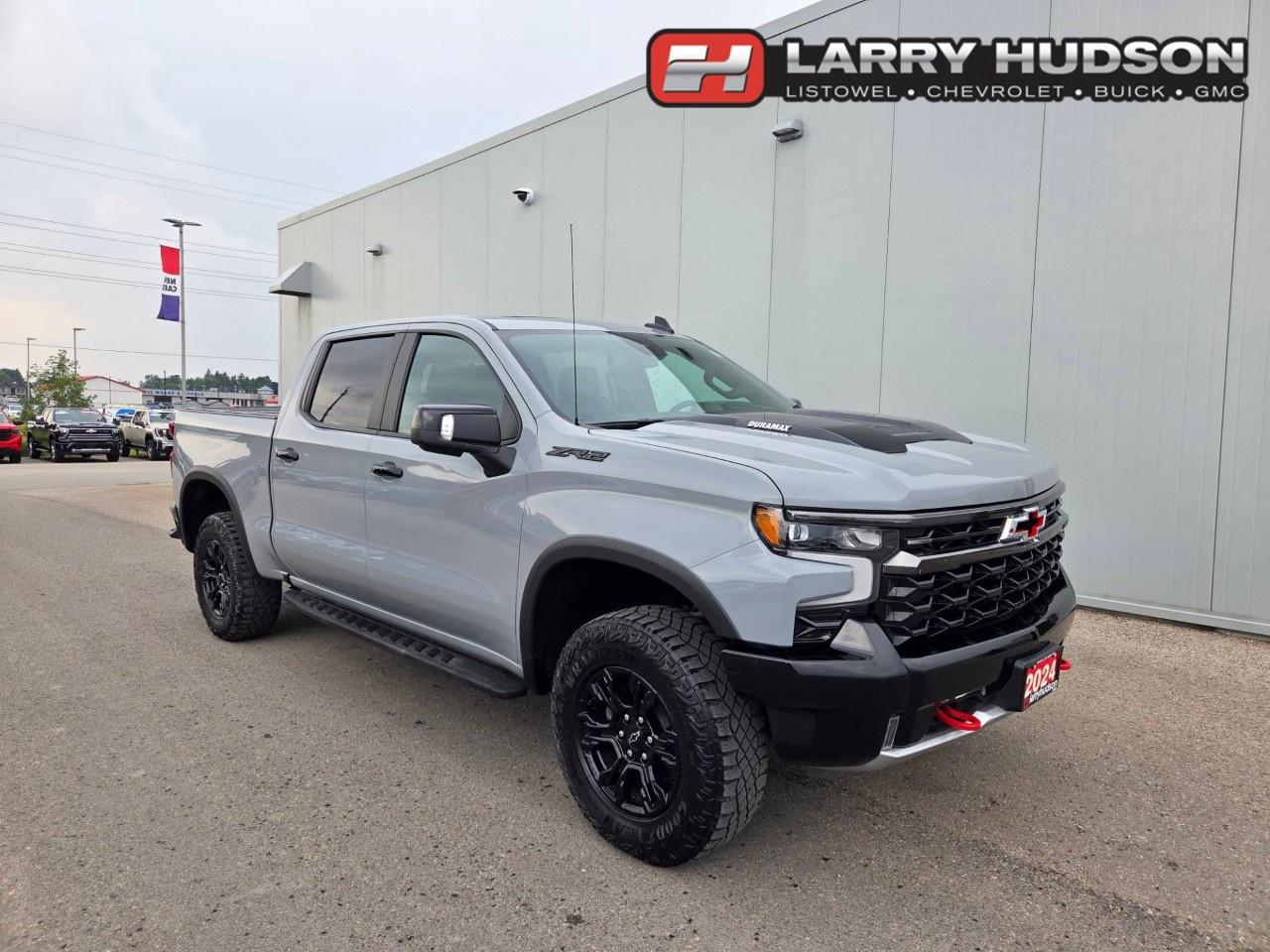 <p>One Owner! This ZR2 Features a 3.0L Duramax Diesel Engine, 10-Speed Automatic Transmission, Slate Grey Metallic Exterior, Jet Black & Graystone Leather Interior, Power Sunroof, <span style=color:rgb( 0 , 0 , 0 )>Heated/Ventilated Front Bucket Seats, 10- Way Power Driver Seat, Heated Second Row Outboard Seats, Keyless Open-Lock & Start, Remote Vehicle Start, Chevy Safety Assist, HD Surround Vision with Hitch Guidance, Automatic Emergency Braking, Forward Collision Alert, Front Pedestrian Braking, Lane Keep Assist With Lane Departure Warning, Following Distance Indicator, Intellibeam-Auto High Beam, Front & Rear Park Assist, Heated Leather Wrapped Steering Wheel with Mounted Audio Controls, Cruise Control, Universal Home Remote, 13.4" Chevrolet Infotainment Diagonal Colour Touchscreen with Google Built In and Navigation Capability, Apple Carplay and Android Auto, Bluetooth, BOSE® Premium Sound System, Teen Driver Mode, Dual Zone Climate Control, Cornerstep Rear Bumper, Red Front Recovery Hooks, Dual Exhaust, Auto Locking Rear Differential, Autotrac 2-Speed Transfer Case, Stabilitrak With Trailer Sway Control & Hill Start Assist, Power Folding & Heated Mirrors, LED Fog Lamps, LED Taillamps, Trailer Brake Controller, Trailering Package with Hitch Guidance, Trailer Side Blind Zone Alert, LED Cargo Area Lighting, Off-Road High Clearance Steps, Power Up/Down Tailgate, 18" Gloss Black Painted Aluminum Wheels, OnStar Services Available, OnStar 4G LTE Wi-Fi Hotspot Capable, SiriusXM Satellite Radio Services Available.</span></p><p><em>The Larry Hudson Group is a family run automotive organization that has enjoyed growth for over 42 years of business. We have a great selection of new inventory and what we feel are the best reconditioned used cars in Ontario. Hudsons NEED your trade. We can offer you top market value for your current vehicle. Please come and partake in a great buying experience with the Larry Hudson Group in Listowel. FREE CarFax report available with every used vehicle!</em></p>
