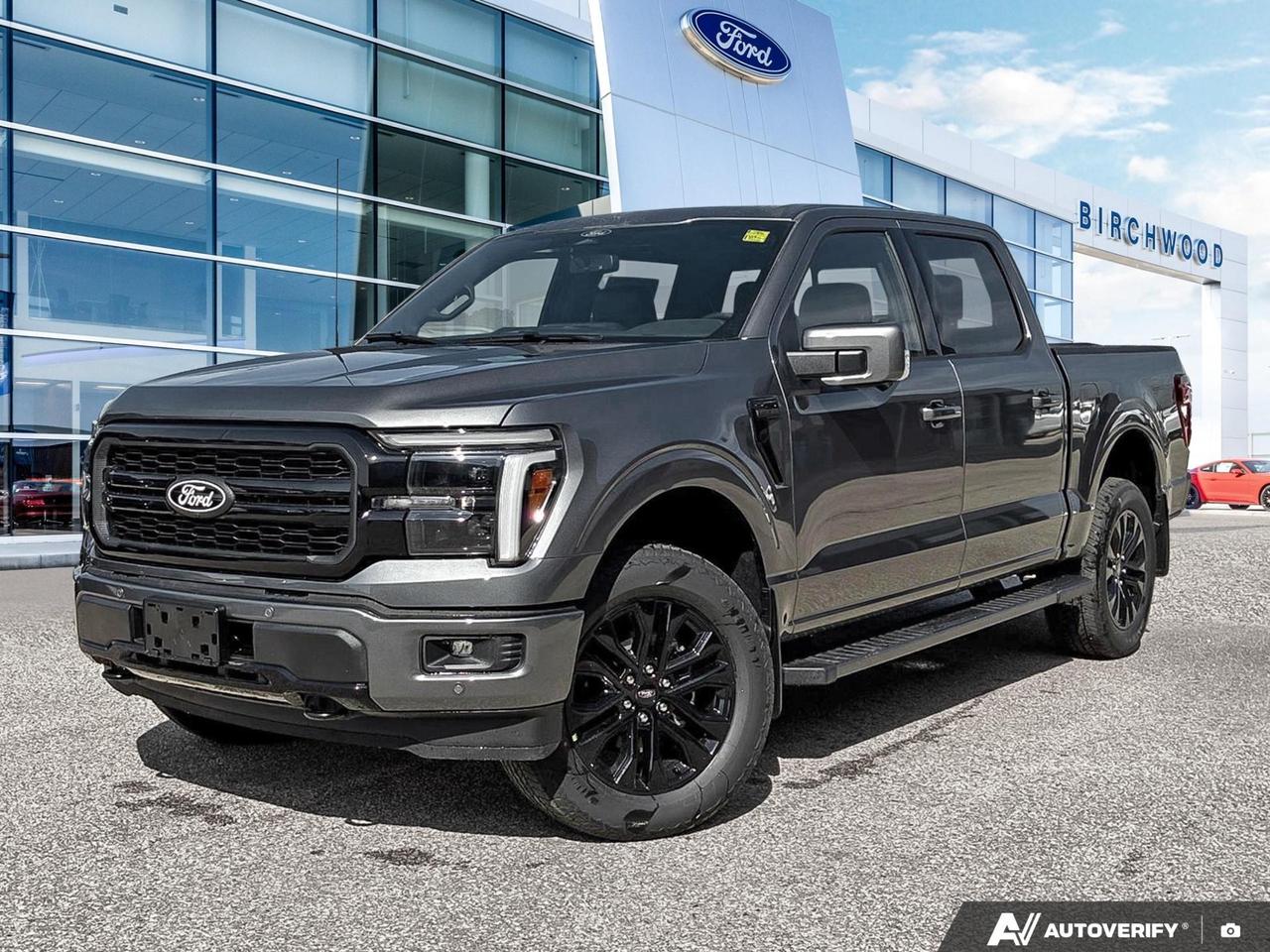The 2026 Ford F-150 LARIAT 501A is built for those who demand capability and comfort in equal measure. With a twin panel moonroof, FX4 Off-Road package, and a powerful 3.5L twin-turbocharged V6 paired with 4WD, this truck is ready for the workweek and the weekendno compromises required. At just 11 km, its as new as it gets.

- 3.5L 6-cylinder engine with 4WD and FX4 Off-Road package for serious trail and towing capability
- Twin Panel Moonroof for an open, airy cabin experience
- 501A Equipment Group with heated leatherette steering wheel, power adjustable pedals, and dual-zone automatic climate control
- Autolamp LED projector beam headlights with directionally adaptive auto high-beam technology
- BLIS Blind Spot Information System with Cross-Traffic Alert and Reverse Brake Assist
- Aerial View Camera System plus forward and reverse parking sensors for confident maneuvering
- Class IV towing package with trailer sway control for heavy hauling
- Carbonized Grey Metallic exterior with deep tinted glass and all-terrain 275/60R20 tires

At Birchwood Ford, were here to make your buying experience straightforward and enjoyable. Whether youre ready to reserve this truck, start your purchase online, or just want to ask a few questions before booking a test drive, our team is ready to help. Visit us at birchwoodford.ca or contact us today to take the next step.
Birchwood Ford is your choice for New Ford vehicles in Winnipeg. 

At Birchwood Ford, we hold ourselves to the highest standard. Our number one focus is customer satisfaction which has awarded us the Ford of Canadas Presidents Award for 5 consecutive years. This honour is presented to Ford dealers that have proven outstanding results in Sales and Customer Service Excellence.

Are you a newcomer to Canada, recent graduate, first time car buyer or physically challenged? Ask us about our exclusive rebates and how they may apply to you.
 
Interested in seeing/hearing more? Book a test drive or give us a call at (204) 661-9555 and we can help you with whatever you need!

Dealer permit #4454
Dealer permit #4454