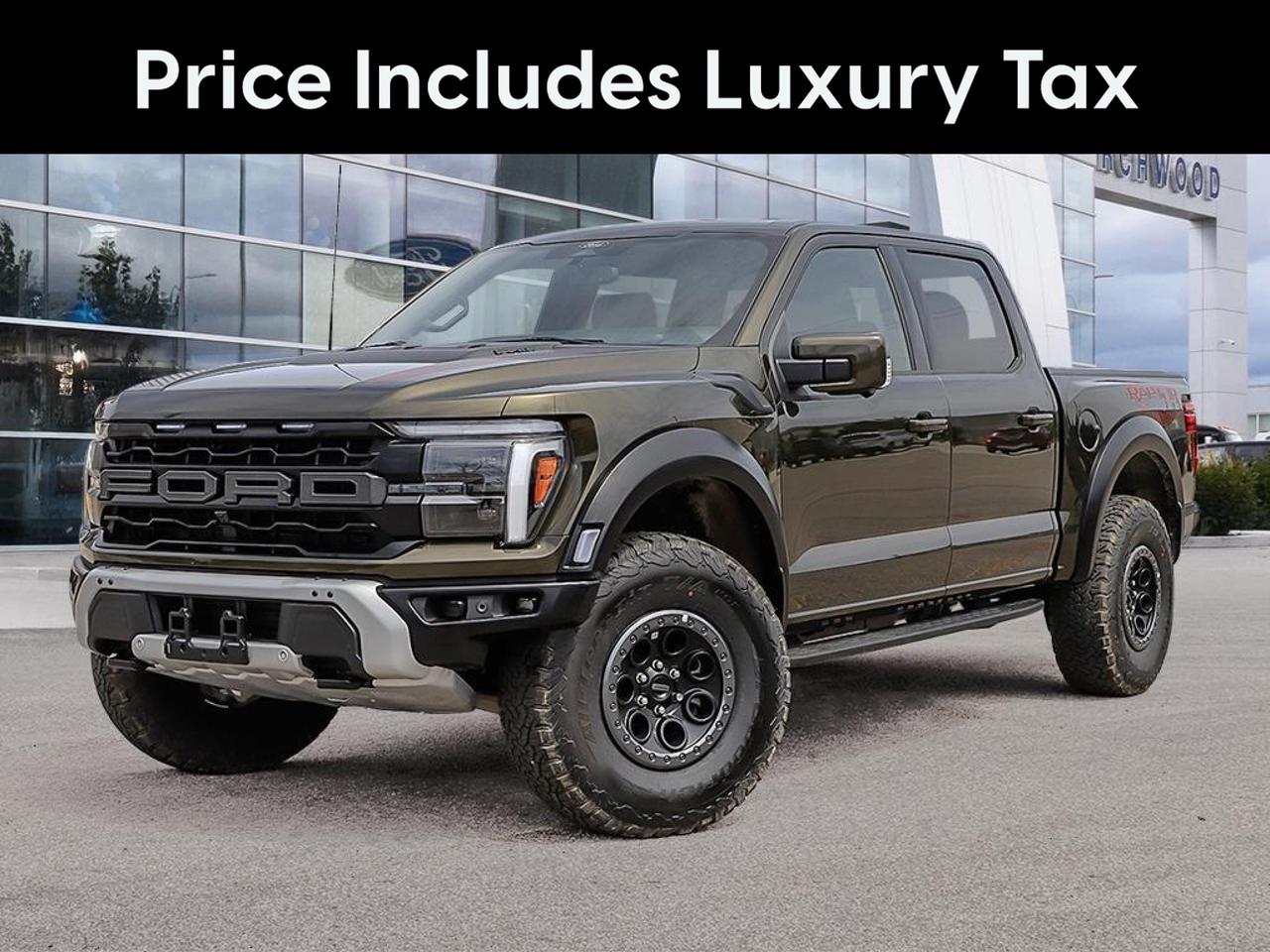 The 2026 Ford F-150 Raptor in Shelter Green is built for drivers who want capability without compromise. Equipped with the 802A package, a twin panel moonroof, and Fords 3.5L twin-turbocharged V6, this Raptor delivers serious off-road performance alongside a thoughtfully loaded interior  all with just 11 km on the odometer.

- 3.5L 6-cylinder engine with 4WD and electronic locking rear differential with 4.10 axle ratio for serious off-road traction
- 802A Package with Twin Panel Moonroof, Keyless Entry Pad, and premium interior upgrades
- Head-Up Display and Connected Navigation with Voice Activation for intuitive on- and off-road awareness
- Heated leather/metal-look steering wheel with auto tilt-away and power adjustable pedals for a tailored driving position
- Voice-activated dual-zone automatic climate control and full vinyl/rubber floor covering  ready for muddy boots
- Aerial View Camera System, Forward and Reverse Sensing, BLIS Blind Spot, and Cross-Traffic Alert with Reverse Brake Assist for confident maneuvering
- Class IV towing equipment including integrated brake controller and trailer sway control
- Adaptive cruise control, Driver Monitoring Alert, and Ford Co-Pilot360 suite for long-haul capability

Ready to get behind the wheel? Visit Birchwood Ford online at birchwoodford.ca to reserve this Raptor, start your purchase, or book a test drive. Have questions? Our team is here to help  reach out anytime and well make the process straightforward and hassle-free.
Birchwood Ford is your choice for New Ford vehicles in Winnipeg. 

At Birchwood Ford, we hold ourselves to the highest standard. Our number one focus is customer satisfaction which has awarded us the Ford of Canadas Presidents Award for 5 consecutive years. This honour is presented to Ford dealers that have proven outstanding results in Sales and Customer Service Excellence.

Are you a newcomer to Canada, recent graduate, first time car buyer or physically challenged? Ask us about our exclusive rebates and how they may apply to you.
 
Interested in seeing/hearing more? Book a test drive or give us a call at (204) 661-9555 and we can help you with whatever you need!

Dealer permit #4454
Dealer permit #4454