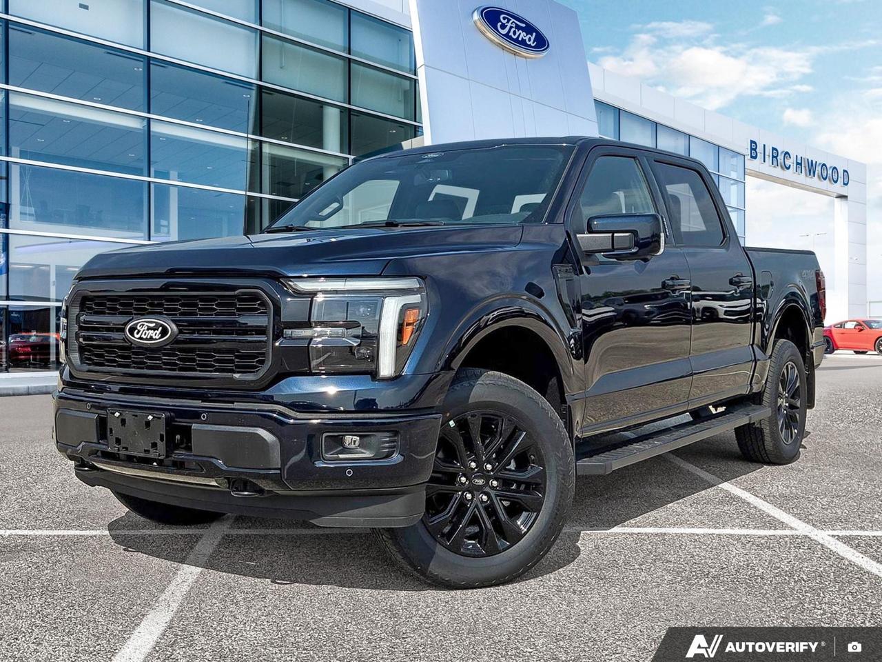 The 2026 Ford F-150 LARIAT in Antimatter Blue Metallic is a serious work-and-play truck built for those who demand capability without sacrificing comfort. With only 11 km on the odometer, a 5.0L V8 under the hood, and the Black Appearance Package giving it a sharp, aggressive look, this truck is ready to perform from day one.

- 5.0L V8 engine paired with 4WD and automatic transmission for confident towing and off-road capability
- Black Appearance Package (501A) for a bold, blacked-out aesthetic that sets this LARIAT apart
- Class IV Tow Package with trailer sway control  ready to haul when you need it most
- Heated leatherette steering wheel and power adjustable pedals for a refined, customized driving position
- Voice-activated dual-zone automatic climate control for all-season comfort
- BLIS Blind Spot Information System, Cross-Traffic Alert with Reverse Brake Assist, and Ford Co-Pilot360 for confident driving in any situation
- Aerial View Camera System and front/rear parking sensors for easy maneuvering in tight spots
- All-terrain 275/60R20 tires and adaptive LED projector headlamps for capability day or night

At Birchwood Ford, were committed to making your vehicle purchase straightforward and enjoyable. Visit us at birchwoodford.ca to reserve this F-150, start your purchase online, or book a test drive at your convenience  our team is ready to help you every step of the way.
Birchwood Ford is your choice for New Ford vehicles in Winnipeg. 

At Birchwood Ford, we hold ourselves to the highest standard. Our number one focus is customer satisfaction which has awarded us the Ford of Canadas Presidents Award for 5 consecutive years. This honour is presented to Ford dealers that have proven outstanding results in Sales and Customer Service Excellence.

Are you a newcomer to Canada, recent graduate, first time car buyer or physically challenged? Ask us about our exclusive rebates and how they may apply to you.
 
Interested in seeing/hearing more? Book a test drive or give us a call at (204) 661-9555 and we can help you with whatever you need!

Dealer permit #4454
Dealer permit #4454