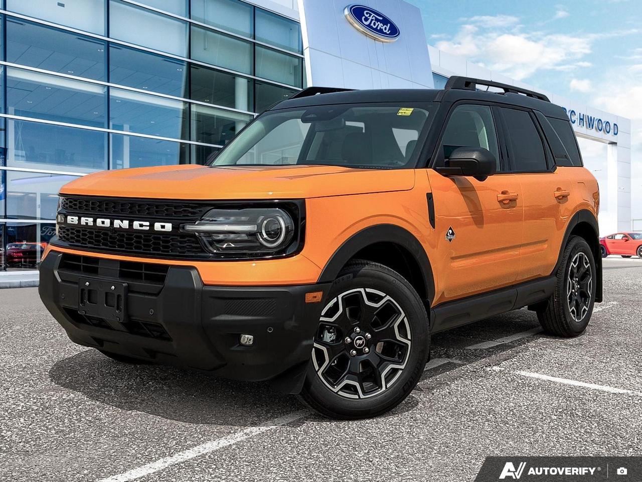 The 2026 Ford Bronco Sport Outer Banks in bold Orange Fury Metallic Tri-Coat is a capable, tech-forward SUV built for those who want genuine off-road ability without sacrificing everyday comfort. With just 11 km on the odometer, this is as fresh as it gets  loaded with the 300A Tech Package and a suite of advanced driver-assist features that set it apart from the standard trim.

- Brand new 2026 model with only 11 km  fully untouched and ready for its first adventure
- 300A Tech Package including Adaptive Cruise Control with Stop-and-Go and Lane Centering for stress-free highway driving
- BLIS Blind Spot Information System with Rear Cross-Traffic Braking for confident maneuvering in traffic
- Driver Monitoring Alert and Evasion Assist  next-level safety tech not found on every Bronco Sport trim
- Heated leatherette steering wheel and voice-activated dual-zone automatic climate control for year-round comfort
- Efficient 1.5L 3-cylinder engine with 4WD capability and automatic transmission  fuel economy of 7.8 L/100 km highway
- LED auto high-beam projector headlamps and all-season 225/60R18 tires ready for any conditions
- Striking Orange Fury Metallic Tri-Coat finish that stands out on and off the trail

Ready to make it yours? Visit Birchwood Ford online at birchwoodford.ca to reserve this Bronco Sport, start your purchase, or book a test drive appointment. Our team is here to answer any questions and make the process straightforward and enjoyable.
Birchwood Ford is your choice for New Ford vehicles in Winnipeg. 

At Birchwood Ford, we hold ourselves to the highest standard. Our number one focus is customer satisfaction which has awarded us the Ford of Canadas Presidents Award for 5 consecutive years. This honour is presented to Ford dealers that have proven outstanding results in Sales and Customer Service Excellence.

Are you a newcomer to Canada, recent graduate, first time car buyer or physically challenged? Ask us about our exclusive rebates and how they may apply to you.
 
Interested in seeing/hearing more? Book a test drive or give us a call at (204) 661-9555 and we can help you with whatever you need!

Dealer permit #4454
Dealer permit #4454