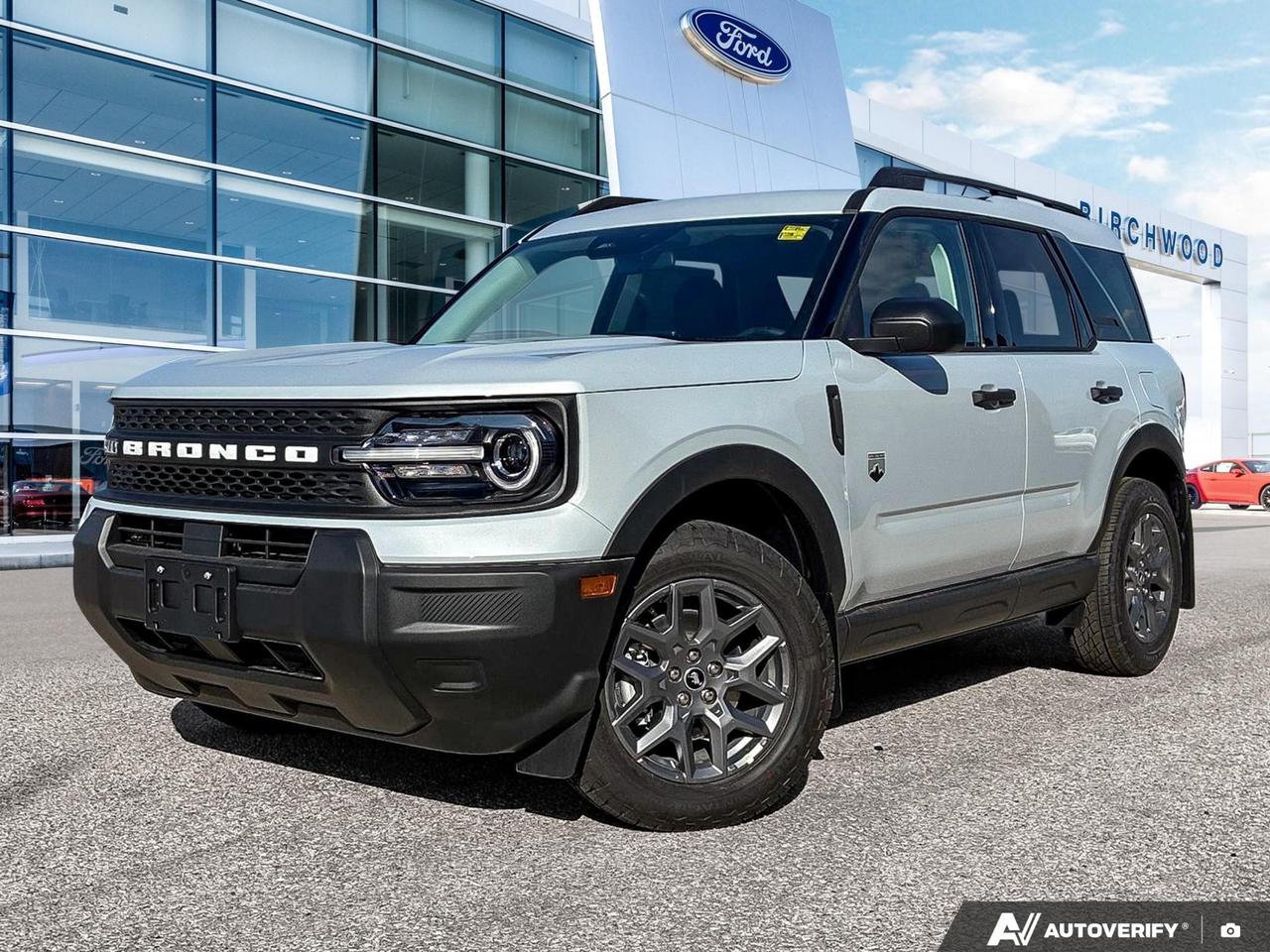The 2026 Ford Bronco Sport Big Bend is built for those who want genuine capability without sacrificing everyday comfort. With standard 4WD, a turbocharged 3-cylinder engine, and a suite of advanced safety and driver-assist technology, this Big Bend trim punches well above its weight  and at just 11 km, its as fresh as it gets.

- Space White Metallic exterior with deep tinted glass for a clean, sharp look
- Part and full-time 4WD with Hill Hold Control for confident off-road and winter driving
- 1.5L turbocharged 3-cylinder engine paired with automatic transmission  efficient at 7.8 L/100 km highway
- Adaptive Cruise Control with Stop-and-Go for relaxed highway commuting
- BLIS Blind Spot Information System, Rear Cross-Traffic Braking, and Rear Parking Sensors for added peace of mind
- Lane Centering, Evasion Assist, and Driver Monitoring Alert  a full modern safety package
- Voice-activated automatic air conditioning and a 60/40 folding rear seat for flexible interior use
- Flip-up rear window with wiper and defroster, ideal for Canadian conditions

Ready to get behind the wheel? Visit us at Birchwood Ford or explore this vehicle online at birchwoodford.ca. You can reserve it, start your purchase, or book a test drive  whatever works best for you. Have questions? Our team is happy to help.
Birchwood Ford is your choice for New Ford vehicles in Winnipeg. 

At Birchwood Ford, we hold ourselves to the highest standard. Our number one focus is customer satisfaction which has awarded us the Ford of Canadas Presidents Award for 5 consecutive years. This honour is presented to Ford dealers that have proven outstanding results in Sales and Customer Service Excellence.

Are you a newcomer to Canada, recent graduate, first time car buyer or physically challenged? Ask us about our exclusive rebates and how they may apply to you.
 
Interested in seeing/hearing more? Book a test drive or give us a call at (204) 661-9555 and we can help you with whatever you need!

Dealer permit #4454
Dealer permit #4454