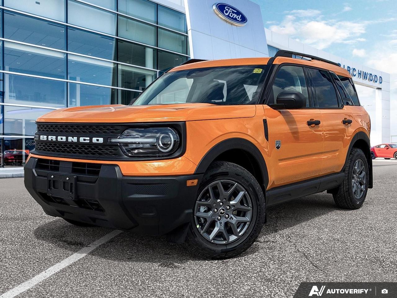 The 2026 Ford Bronco Sport Big Bend in striking Orange Fury Metallic Tri-Coat is ready for whatever you throw at it. With 4WD capability, a fuel-efficient 1.5L 3-cylinder engine, and a robust suite of driver assistance tech, this nearly-new SUV brings serious capability without sacrificing everyday comfort.

- Fresh off the lot with just 11 km  essentially brand new
- Eye-catching Orange Fury Metallic Tri-Coat exterior finish  a rare, standout colour
- Part and full-time 4WD with hill hold control for confident off-road and winter driving
- Adaptive Cruise Control with Stop-and-Go for relaxed highway travel
- BLIS Blind Spot Information System, Lane Centering, and Evasion Assist for added confidence on the road
- Rear Parking Sensors and Rear Cross-Traffic Braking for stress-free maneuvering
- Driver Monitoring Alert keeps you aware and safe on longer drives
- Fuel-efficient at 7.8 L/100 km highway, making it practical for daily use and weekend adventures alike

Ready to make it yours? Visit us at Birchwood Ford or explore your options at birchwoodford.ca. You can reserve this vehicle, start your purchase online, or book a test drive at your convenience. Have questions? Our team is happy to help  reach out anytime.
Birchwood Ford is your choice for New Ford vehicles in Winnipeg. 

At Birchwood Ford, we hold ourselves to the highest standard. Our number one focus is customer satisfaction which has awarded us the Ford of Canadas Presidents Award for 5 consecutive years. This honour is presented to Ford dealers that have proven outstanding results in Sales and Customer Service Excellence.

Are you a newcomer to Canada, recent graduate, first time car buyer or physically challenged? Ask us about our exclusive rebates and how they may apply to you.
 
Interested in seeing/hearing more? Book a test drive or give us a call at (204) 661-9555 and we can help you with whatever you need!

Dealer permit #4454
Dealer permit #4454