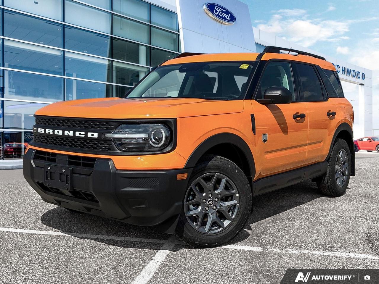 The 2026 Ford Bronco Sport Big Bend arrives in a bold Orange Fury Metallic Tri-Coat finish with just 11 km on the clock  this is as fresh as it gets. Equipped with a capable 1.5L 3-cylinder engine, full-time 4WD, and a thoughtful suite of driver-assist technology, this Big Bend trim is built for those who want genuine off-road readiness without sacrificing everyday comfort and confidence.

- Orange Fury Metallic Tri-Coat exterior  a distinctive, standout finish rarely seen on the lot
- Part and Full-Time Four-Wheel Drive for real-world off-road and adverse weather capability
- Adaptive Cruise Control with Stop-and-Go for relaxed, modern highway driving
- BLIS Blind Spot Information System plus Rear Cross-Traffic Braking for added peace of mind
- Lane Centering and Driver Monitoring Alert  proactive safety tech beyond the basics
- Rear Parking Sensors and Back-Up Camera for confident maneuvering in tight spaces
- Evasion Assist and Collision Mitigation-Front for a comprehensive active safety package
- Fuel-efficient 7.8 L/100 km highway rating  practical for daily use and longer adventures

Ready to make it yours? Visit us at Birchwood Ford to book a test drive, ask our team any questions, or get started on your purchase today  in person or online at birchwoodford.ca.
Birchwood Ford is your choice for New Ford vehicles in Winnipeg. 

At Birchwood Ford, we hold ourselves to the highest standard. Our number one focus is customer satisfaction which has awarded us the Ford of Canadas Presidents Award for 5 consecutive years. This honour is presented to Ford dealers that have proven outstanding results in Sales and Customer Service Excellence.

Are you a newcomer to Canada, recent graduate, first time car buyer or physically challenged? Ask us about our exclusive rebates and how they may apply to you.
 
Interested in seeing/hearing more? Book a test drive or give us a call at (204) 661-9555 and we can help you with whatever you need!

Dealer permit #4454
Dealer permit #4454