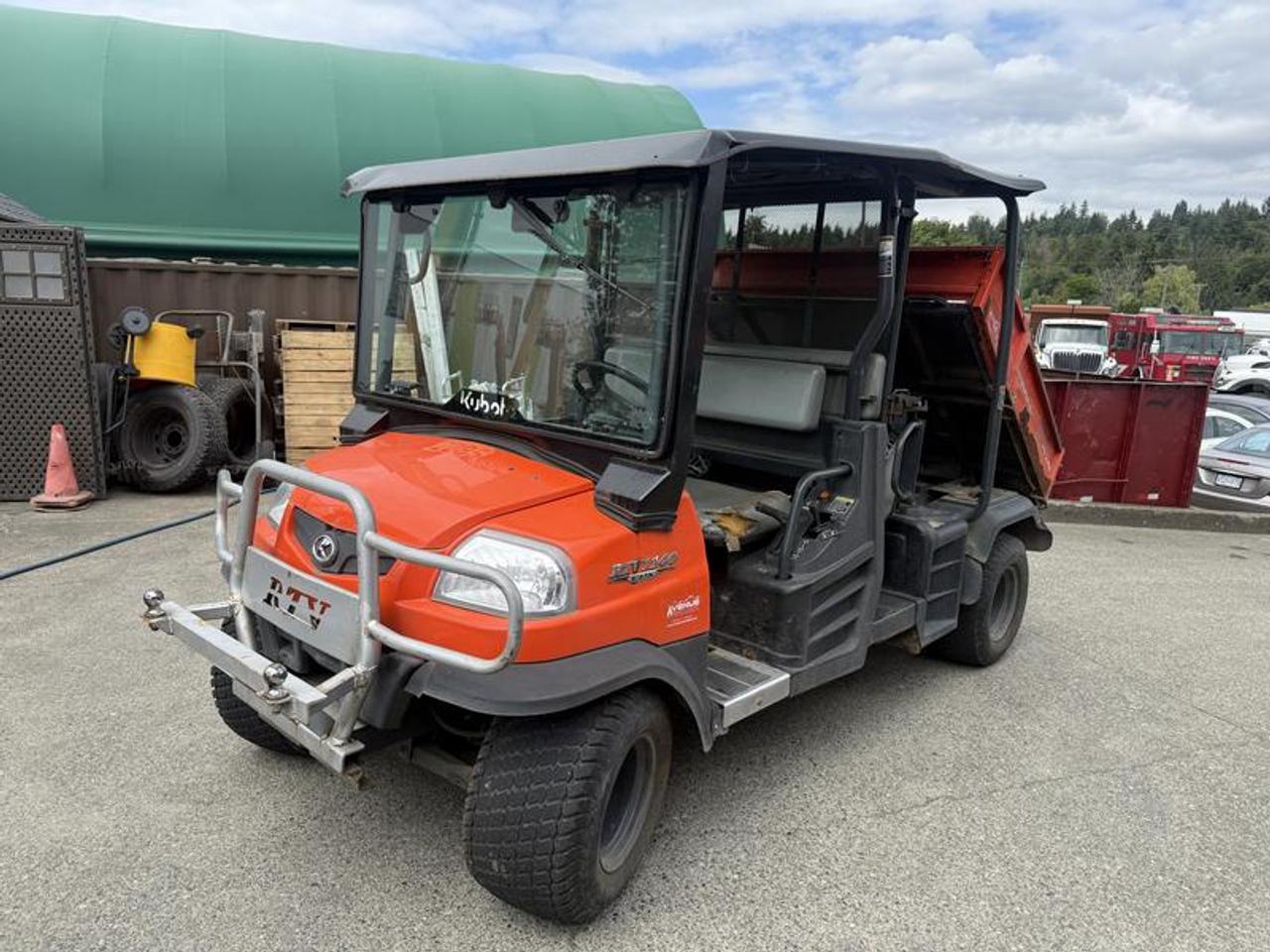 2011 Kubota RTV 1140 CPX Diesel Dump Box. 4x4, orange exterior. This listing is a former municipal asset.  $9,820.00 plus $375 processing fee, $10,195.00 total payment obligation before taxes.   Listing report, warranty, contract commitment cancellation fee. All above specifications and information is considered to be accurate but is not guaranteed and no opinion or advice is given as to whether this item should be purchased. We do not allow test drives due to theft, fraud, acts of vandalism and undetectable impaired driving. Instead we provide the following benefits: Complimentary Warranty (with options to extend), Limited Money Back Satisfaction Guarantee on Fully Completed Contracts, Contract Commitment Cancellation, and an Open-Ended Sell-Back Option. Ask seller for details or call 604-522-REPO(7376) to confirm listing availability.