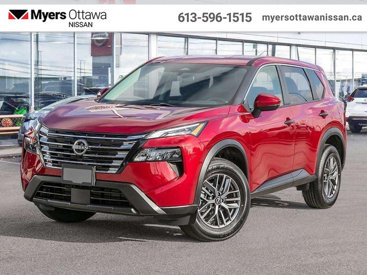<b>Heated Seats,  Heated Steering Wheel,  Remote Start,  Lane Departure Warning,  Blind Spot Warning!</b><br> <br> Generous cargo space and amazing flexibility mean this 2026 Rogue has space for all of lifes adventures.<br> <br>Nissan was out for more than designing a good crossover in this 2026 Rogue. They were designing an experience. Whether your adventure takes you on a winding mountain path or finding the secrets within the city limits, this Rogue is up for it all. Spirited and refined with space for all your cargo and the biggest personalities, this Rogue is an easy choice for your next family vehicle.<br> <br>This Scarlet Ember Tintcoat SUV has an Automatic transmission and is powered by a 201HP 1.5L 3 Cylinder Engine. <br> <br> Our Rogues trim level is S. Its sleek profile features body-coloured accents, black cladding wheel well trim, and chrome window trim for a bold yet modern look. Inside, the cabin offers a thoughtful blend of comfort and technology, including heated front seats, a heated steering wheel, dual-zone automatic climate control, and smart keyless entry with remote start. The intuitive infotainment system features an 8-inch touchscreen, smartphone integration, and Bluetooth connectivity for seamless control on every drive. Advanced driver-assistance features such as Blind Spot Warning, Rear Cross Traffic Alert, Lane Departure Warning, and Intelligent Backup Intervention enhance safety and confidence wherever the road leads. This vehicle has been upgraded with the following features: Heated Seats, Heated Steering Wheel, Remote Start, Lane Departure Warning, Blind Spot Warning, Collision Mitigation.<br><br> <br>To apply right now for financing use this link: <a href=https://www.myersottawanissan.ca/finance target=_blank>https://www.myersottawanissan.ca/finance</a><br> <br/>Total rebate of $5000 is reflected in the price. Incentives expire 2026-08-31. See dealer for details. <br> <br> <br>LEASING:<br><br>Estimated Lease Payment: $469/m <br>Payment based on 2.4% lease financing for 60 months with $0 down payment on approved credit. Total obligation $28,174. Mileage allowance of 16,000 KM/year. Offer expires 2026-08-31.<br><br><br><br> Come by and check out our fleet of 30+ used cars and trucks and 140+ new cars and trucks for sale in Ottawa.  o~o