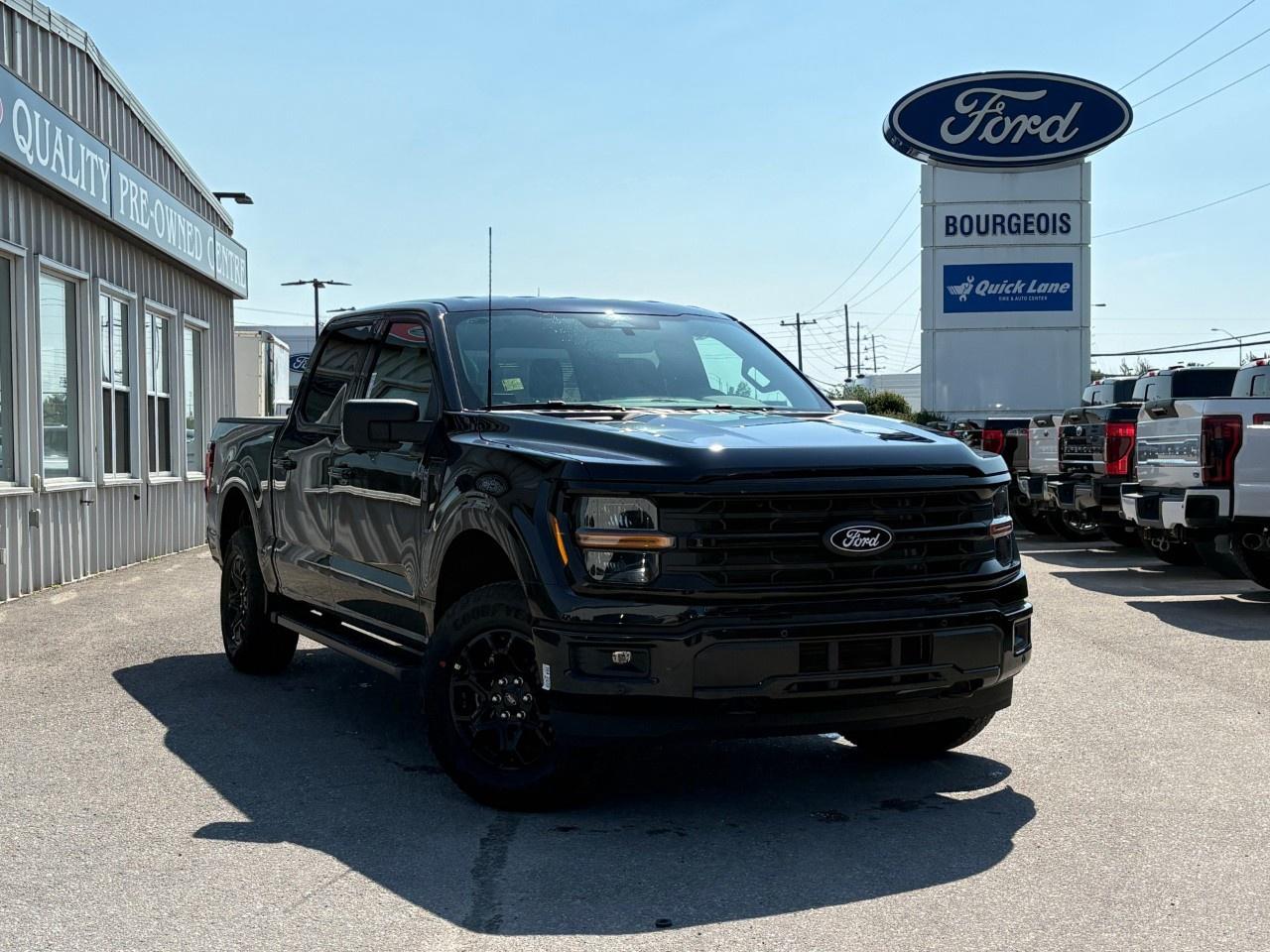 <p>The 2026 Ford F-150 XLT in a striking blue finish beckons those who appreciate power and style in a 4x4 configuration. Its sturdy built pairs seamlessly with advanced handling, offering a reliable experience in various driving conditions thanks to its robust ENGINE: 3.5L V6 ECOBOOST with auto start/stop technology.</p><p>Admire the bold yet refined exterior of this truck with Antimatter Blue Metallic paint, enhanced by the Tough Bed Spray-In Bedliner which ensures durability against heavy loads. Inside, the cabin cloaks you in a sleek black interior, perfectly organized with smart device integration and a user-friendly interface.</p><p>Packed with tech-savvy features, the F-150 boasts a variety of modes including normal, ECO, sport, tow/haul, slippery, deep snow/sand, and mud/rut. Safety is elevated with lane assist and parking sensors, while the inclusion of a backup camera and brake assist ensure peace of mind during every drive.</p><p>Professionals and adventurers alike will find the state-of-the-art connectivity with Bluetooth and a Wi-Fi hotspot indispensable for keeping in touch on the go. With conveniences such as heated mirrors, keyless entry, and a satellite radio, this truck meets every need with style and function. Contact Bourgeois Motors Ltd. today to experience its impressive capabilities and book your test drive.</p> <p><span style=color:rgb( 58 , 80 , 95 )>The discount shown on vehicle represents the </span><u>Cash Purchase</u><span style=color:rgb( 58 , 80 , 95 )> discount and is inclusive of all non-stackable and stackable cash purchase discounts from Ford of Canada and Bourgeois Motors Ltd. and is offered in lieu of sub-vented lease or finance rates. To get details on current discounts applicable to this and other vehicles in our inventory for Lease and Finance customer, see a member of our team. All offers for lease or finance are On Approved Credit (OAC).While every effort is made to ensure the accuracy of discounts and programs, programs are subject to change without notice </span><span style=color:rgb( 119 , 119 , 119 )>and may not be accurate or completely current. While every reasonable effort is made to ensure the accuracy of this data, we are not responsible for any errors or omissions contained on these pages.</span></p> <p><strong>Why Choose the Bourgeois Auto Group?</strong></p><p>For 80 years, Bourgeois Auto Group has been delivering exceptional automotive experiences. Our factor trained teams work to ensure you receive the shopping experience you deserve; whether you're looking for a new or new-to-you vehicle.</p><p>Shop 24/7 with our online showroom and chat service, ensuring convenience every step of the way. No hidden fees, full disclosure, and every pre-owned vehicle comes with a Carfax® report for peace of mind.</p><p>We offer a wide selection of pre-owned vehicles, all competitively priced using real-time market data. Get the best deal on your purchase and trade-in with our free Live Market Analysis report.</p><p>Looking to sell your car? We buy any make or modelno purchase required. Our simple to use online trade valuation tool will provide you with a clear, transparent selling experience whether you buy our car or not.</p><p>Backed by hundreds dedicated employees across 4 convenient locations, were here to meet all your automotive needs. Visit us in Midland or Parry Sound and explore our inventory or schedule your next service today.</p> <p><strong>Financing Your Next Vehicle with Bourgeois Motors Ford in Midland:</strong></p><p>At Bourgeois Motors Ford, we make financing your next vehicle simple and stress-free! Our team works with trusted lenders to find flexible options tailored to your budget. Drive away with confidenceapply today!</p><p>Take advantage of our online pre-qualification tool, backed by Equifax and TD Bank to find the payment that works for you. Simply <a href=https://www.bourgeoismotors.com/free-credit-check/ rel=nofollow><strong>CLICK HERE</strong></a><strong> </strong>to use our secure online credit tool with no impact to your credit.</p>